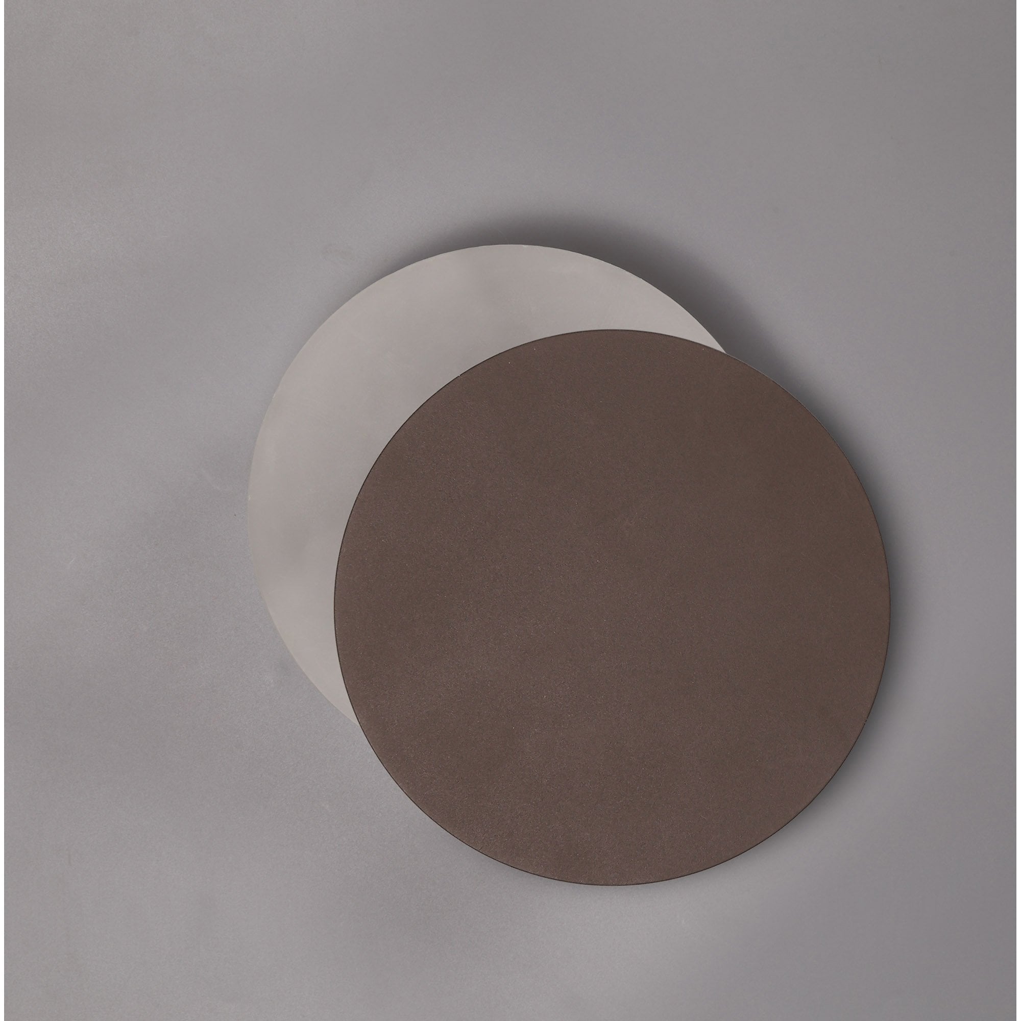 Fabula Kingsley Magnetic Base LED Wall Lamp - 20/19cm Round - Right Offset - Coffee & Acrylic Frosted Diffuser