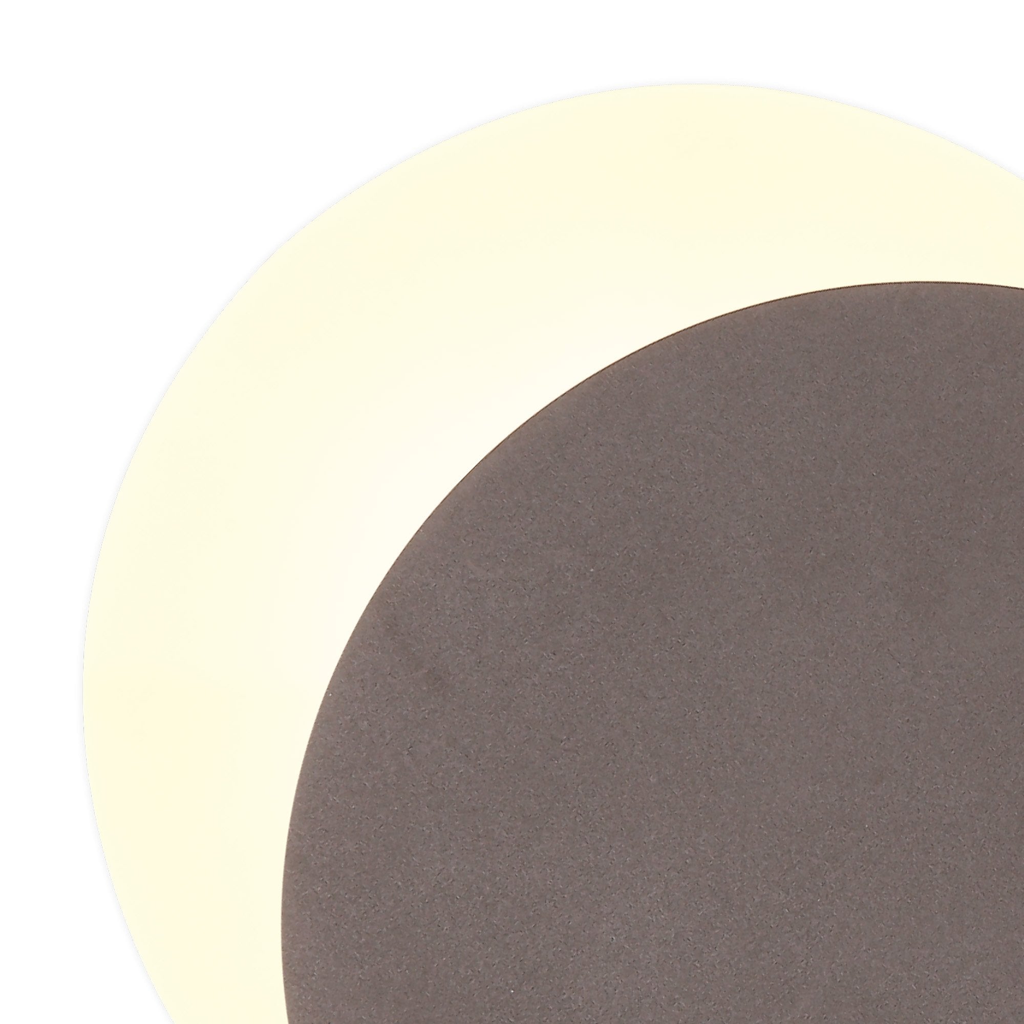 Fabula Kingsley Magnetic Base LED Wall Lamp - 20/19cm Round - Right Offset - Coffee & Acrylic Frosted Diffuser