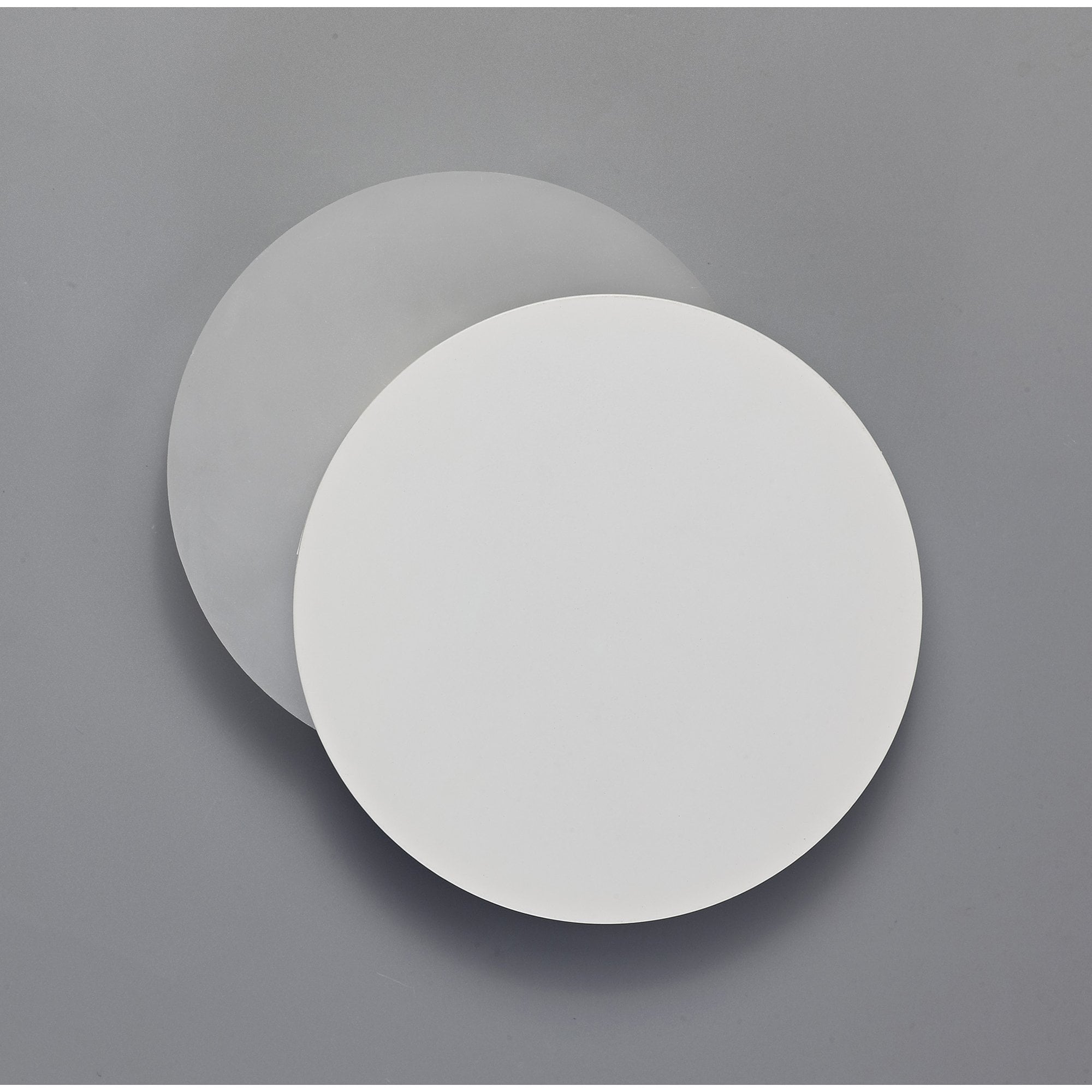 Fabula Kingsley Magnetic Base LED Wall Lamp - 20/19cm Round - Right Offset - Sand White & Acrylic Frosted Diffuser