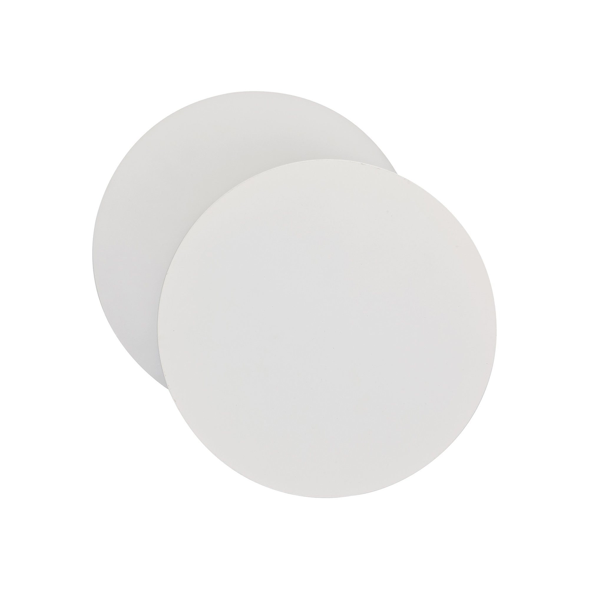 Fabula Kingsley Magnetic Base LED Wall Lamp - 20/19cm Round - Right Offset - Sand White & Acrylic Frosted Diffuser