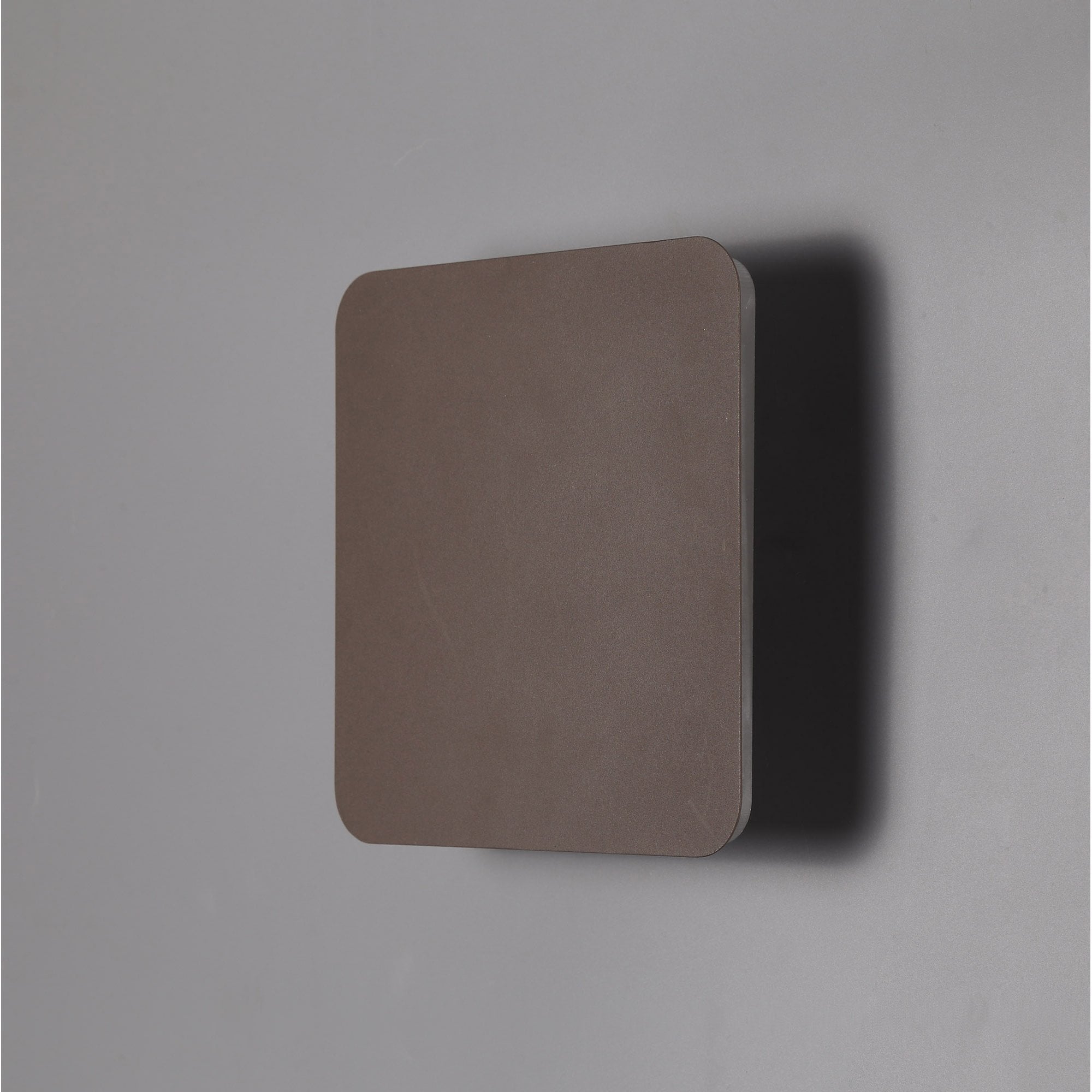 Fabula Kingsley Magnetic Base LED Wall Lamp - 20/19cm Square - Central - Coffee & Acrylic Frosted Diffuser