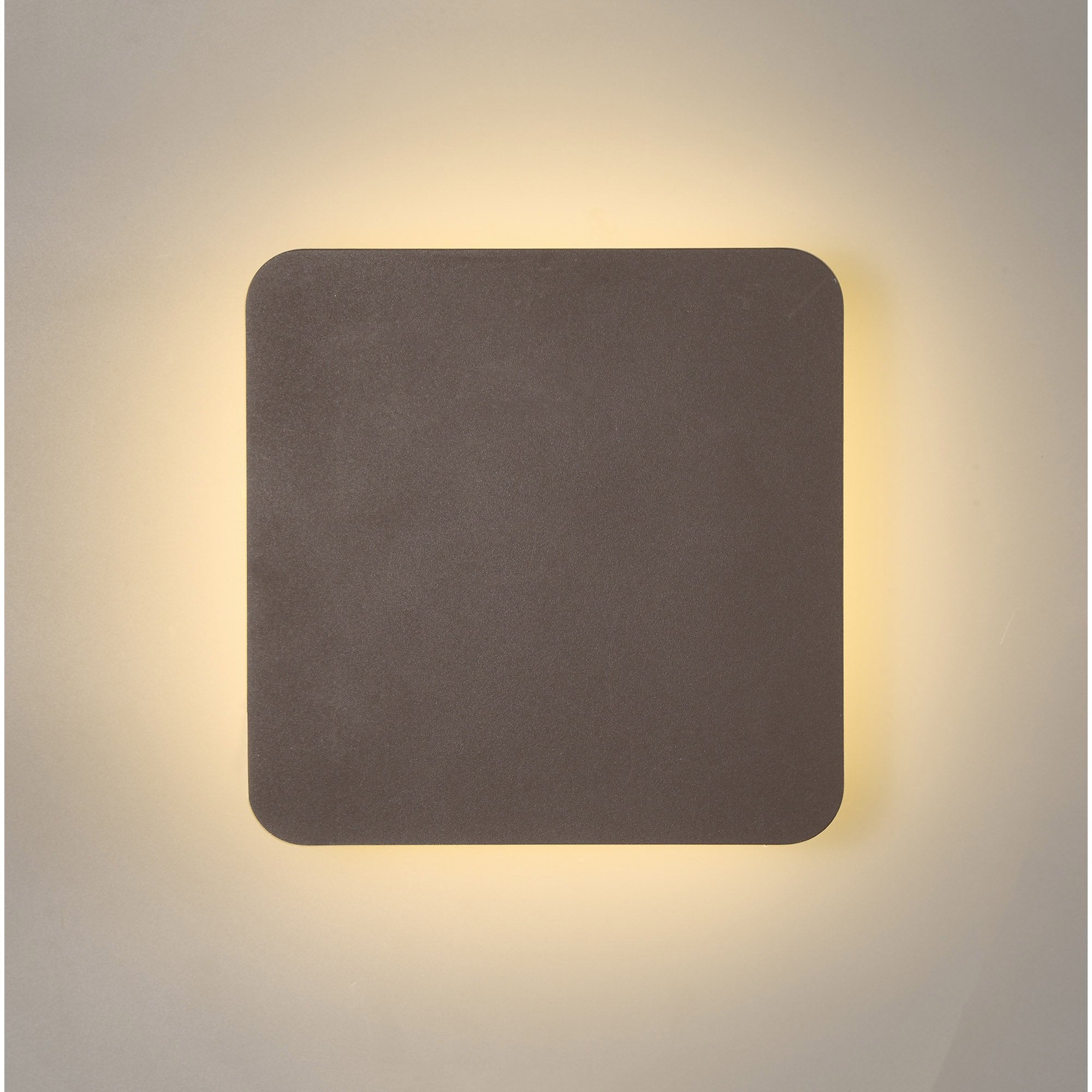 Fabula Kingsley Magnetic Base LED Wall Lamp - 20/19cm Square - Central - Coffee & Acrylic Frosted Diffuser