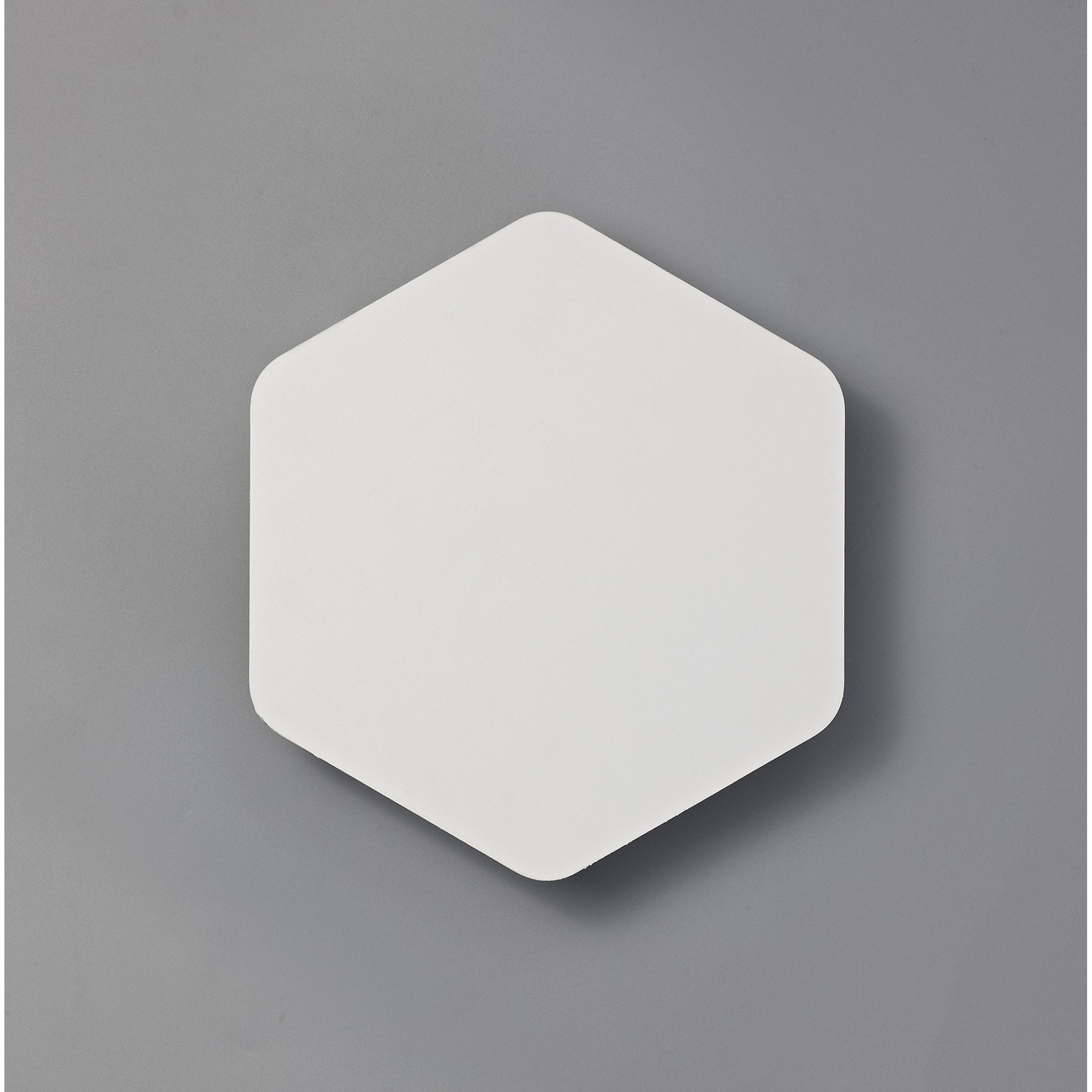 Fabula Kingsley Magnetic Base LED Wall Lamp - 20/19cm Vertical Hexagonal - Central - Sand White & Acrylic Frosted Diffuser