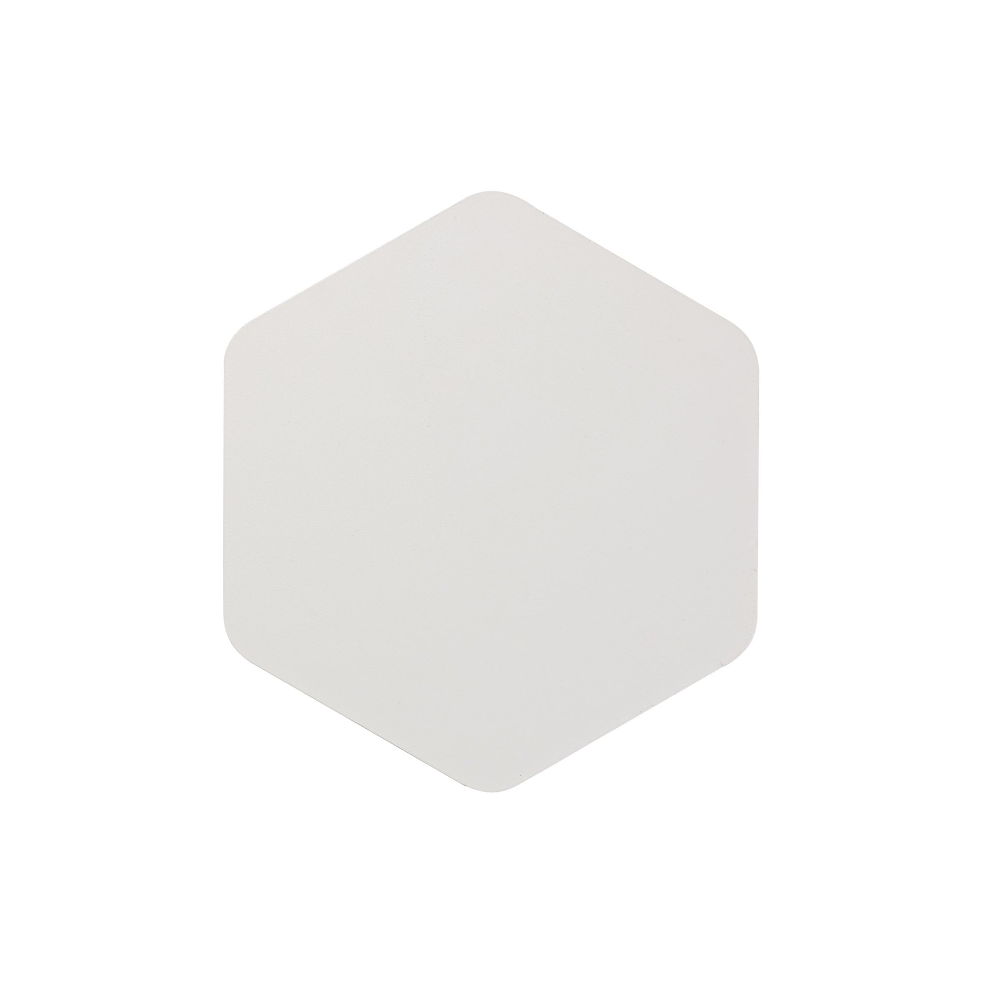 Fabula Kingsley Magnetic Base LED Wall Lamp - 20/19cm Vertical Hexagonal - Central - Sand White & Acrylic Frosted Diffuser