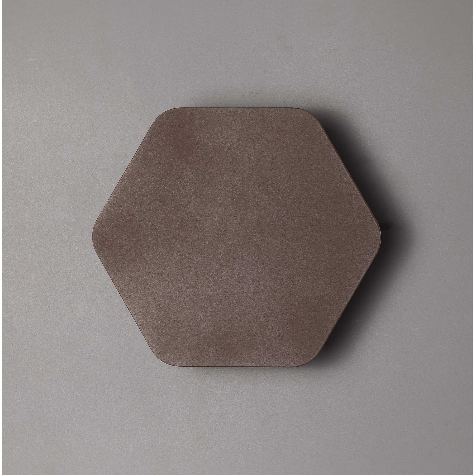 Fabula Kingsley Magnetic Base LED Wall Lamp - 20cm Horizontal Hexagonal - Coffee