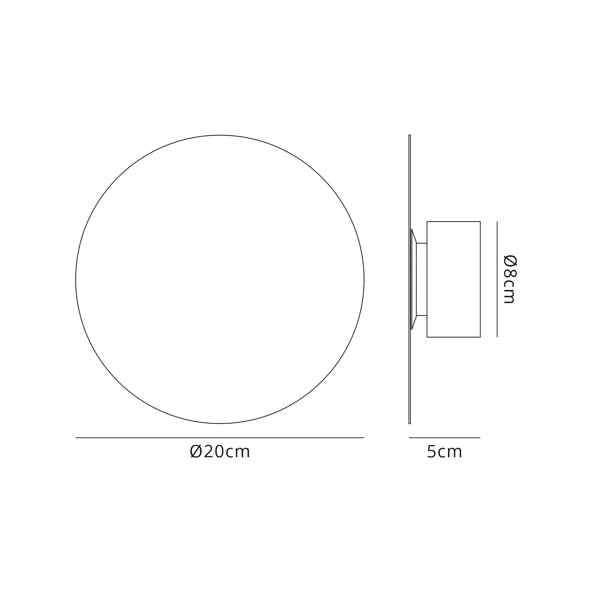 Fabula Kingsley Magnetic Base LED Wall Lamp - 20cm Round - Sand White