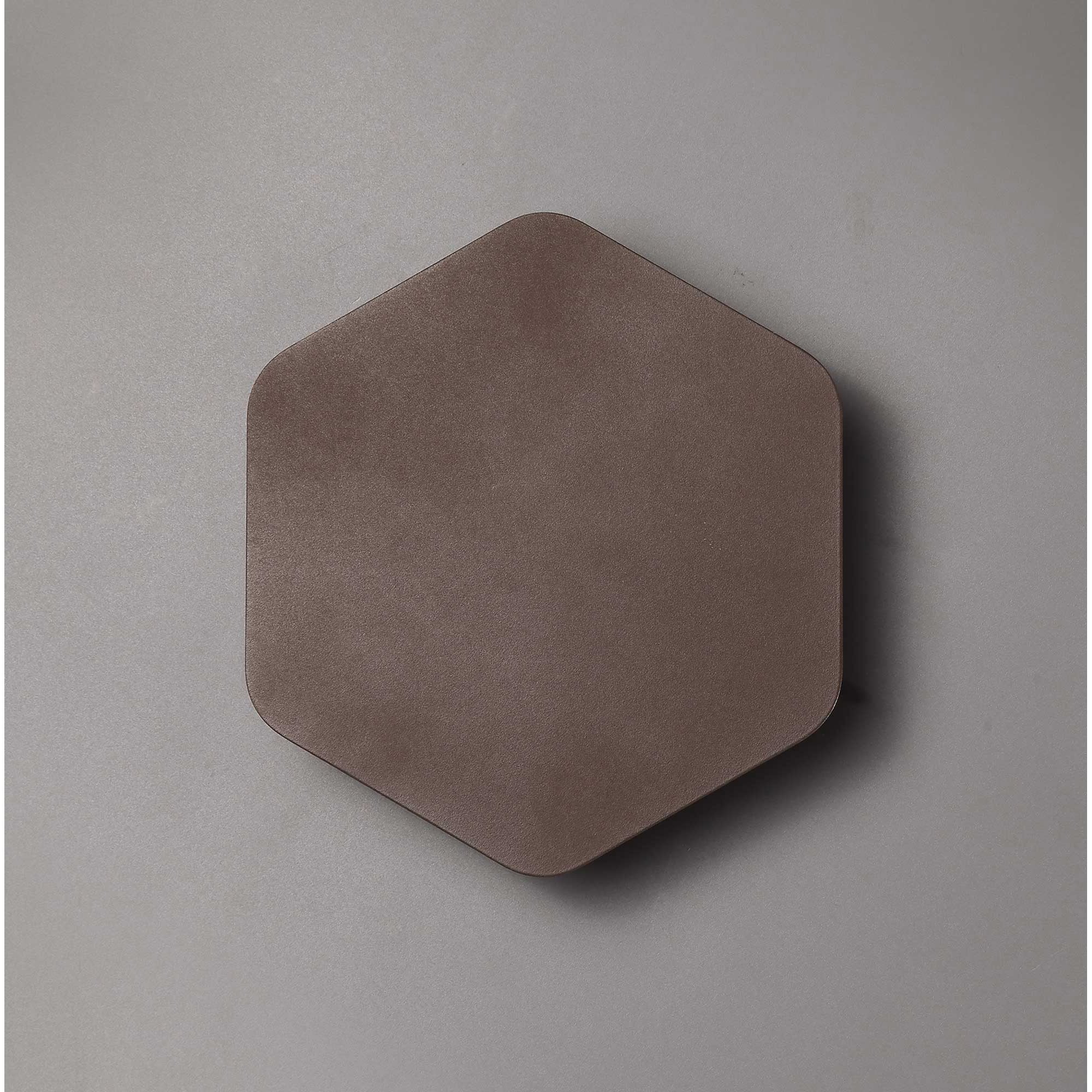 Fabula Kingsley Magnetic Base LED Wall Lamp - 20cm Vertical Hexagonal - Coffee