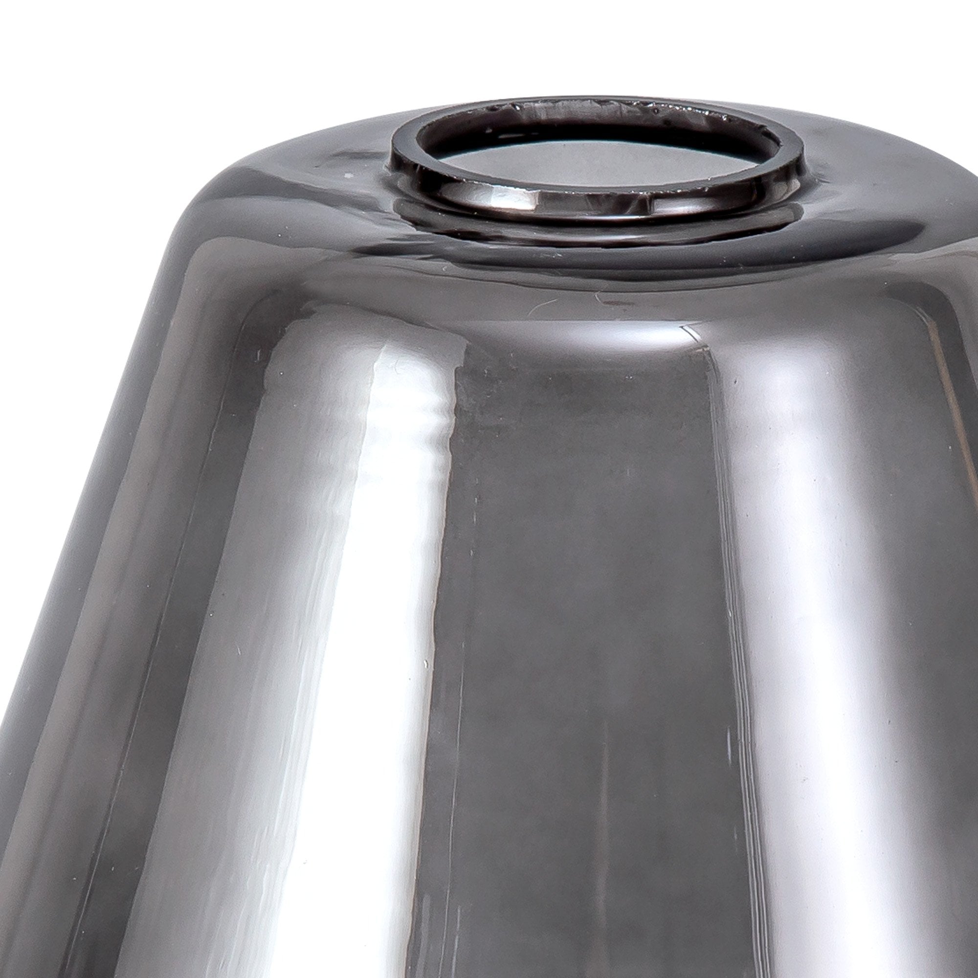 Fabula Laurel Kite Shade - Smoked Grey Glass - Shade Only