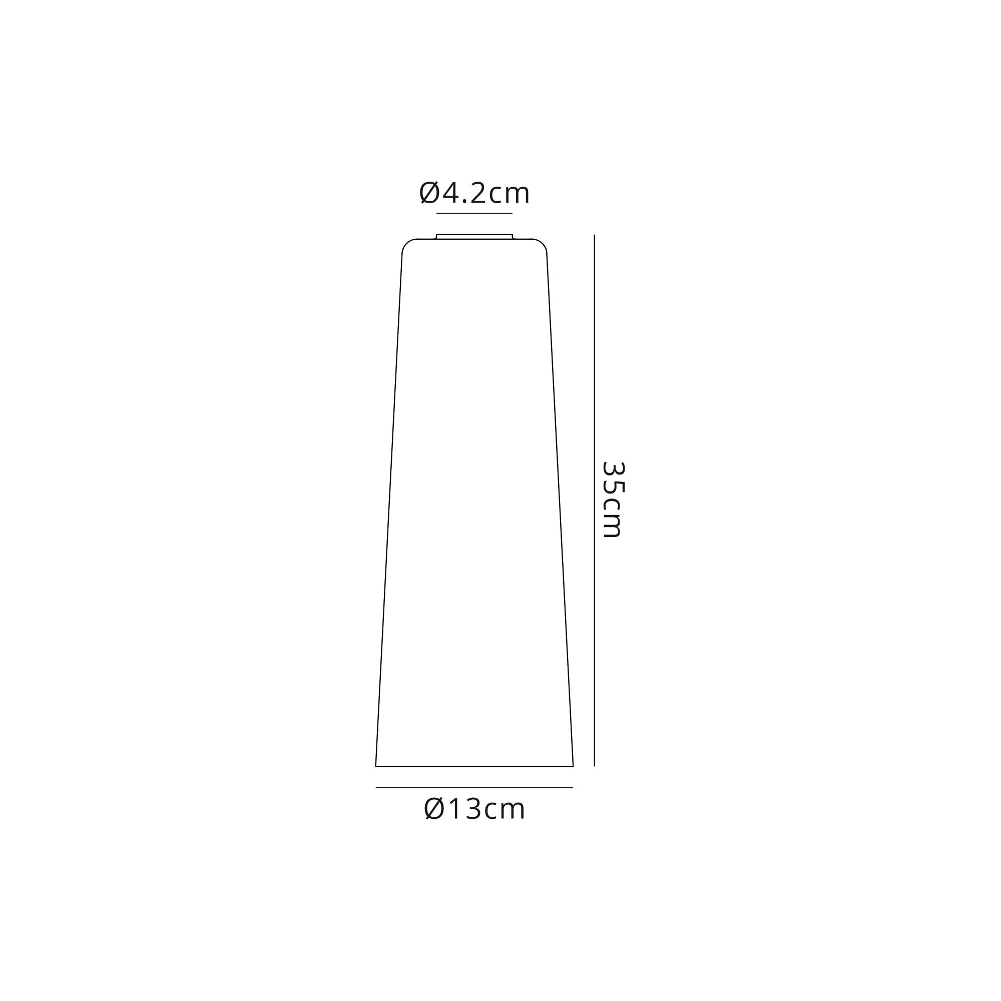 Fabula Laurel Large Cylindrical Cone Shade - Clear Glass - Shade Only