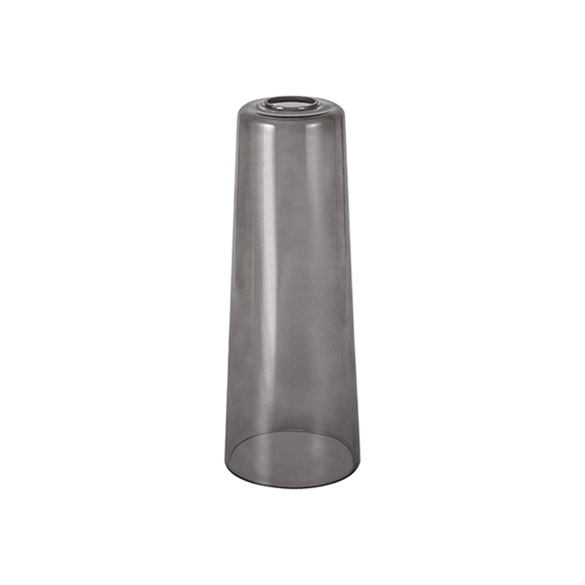 Fabula Laurel Large Cylindrical Cone Shade - Smoked Grey Glass - Shade Only