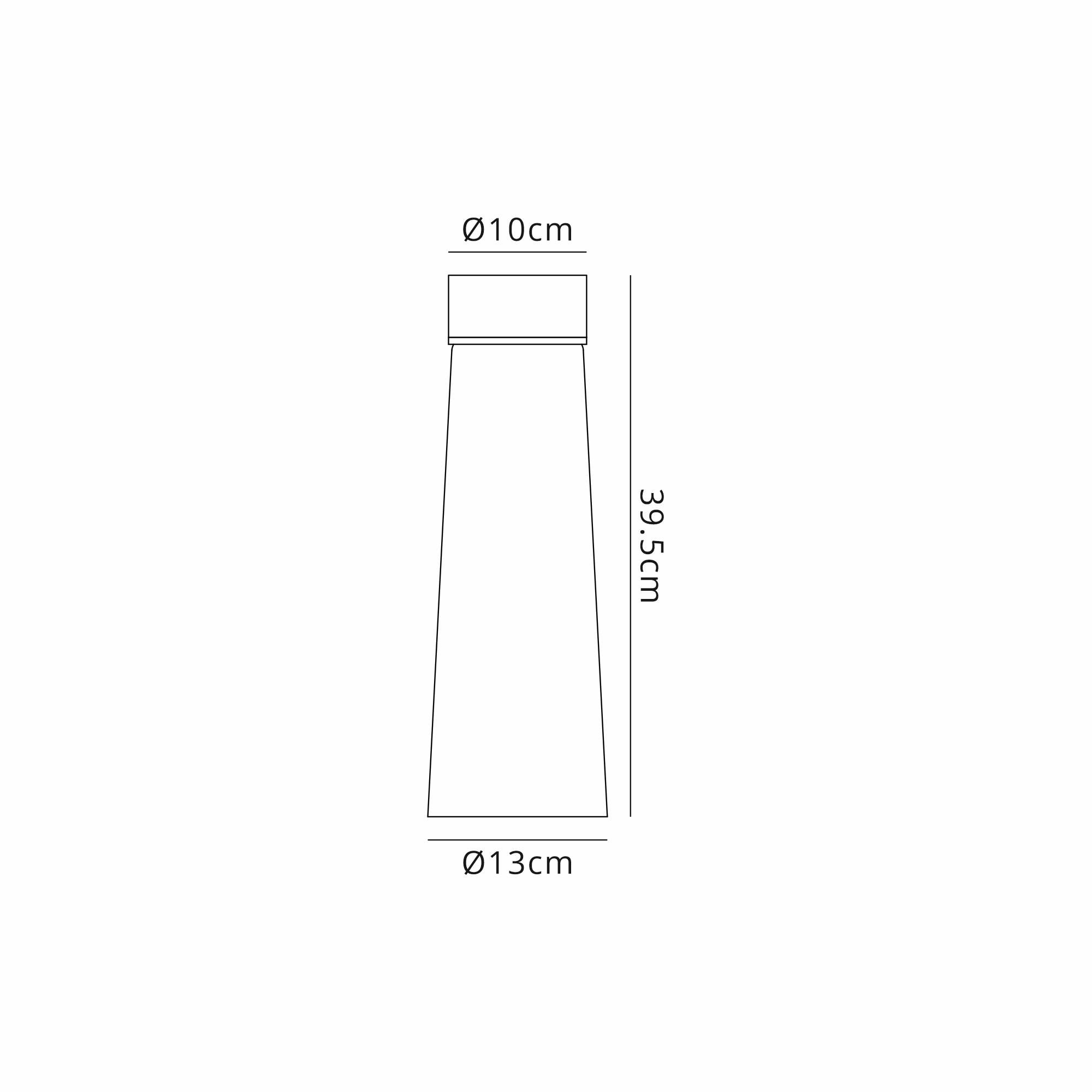 Fabula Laurel Single Flush Light - Large Cylindrical Cone Shade - White Marble & Clear Glass