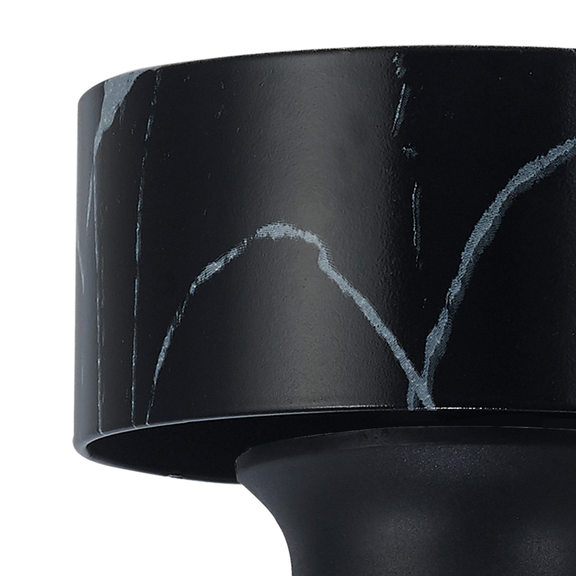 Fabula Laurel Single Flush Mount Kit - Black Marble - Frame Only