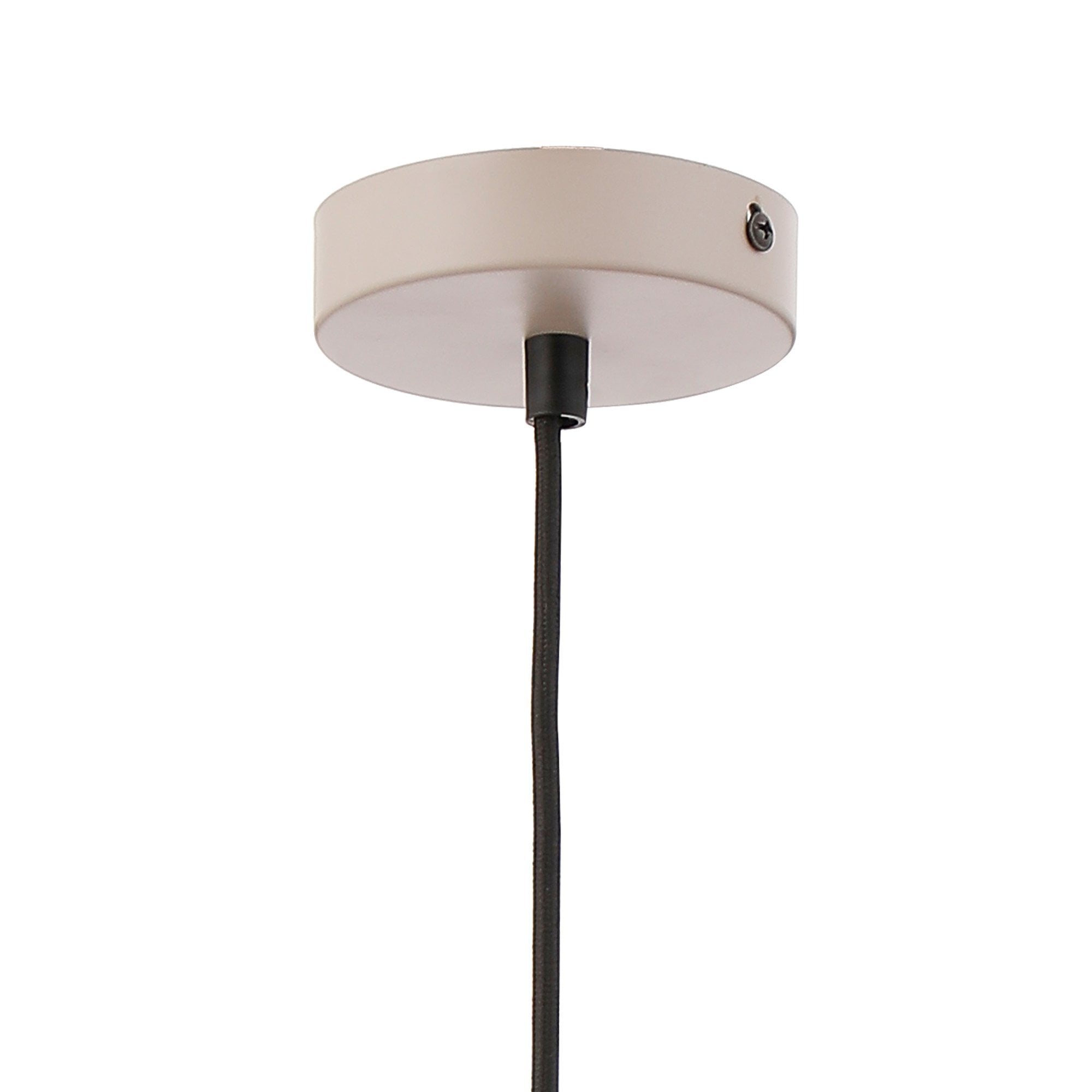 Fabula Laurel Single Pendant - Small Cylindrical Cone Shade - Concrete & Smoked Grey Glass