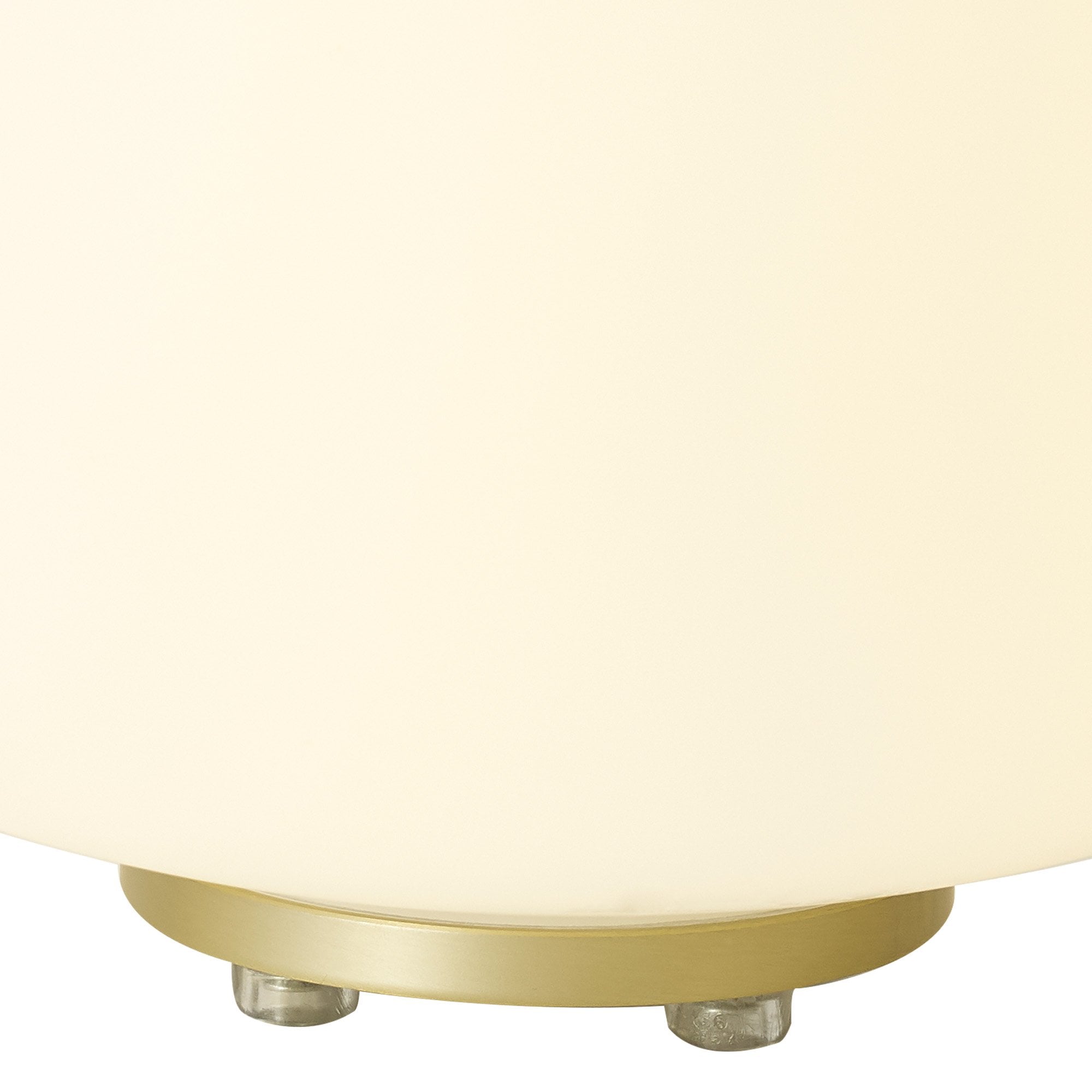 Fabula Littleton Medium Single Oval Ball Table Lamp - Satin Gold & Frosted White Glass