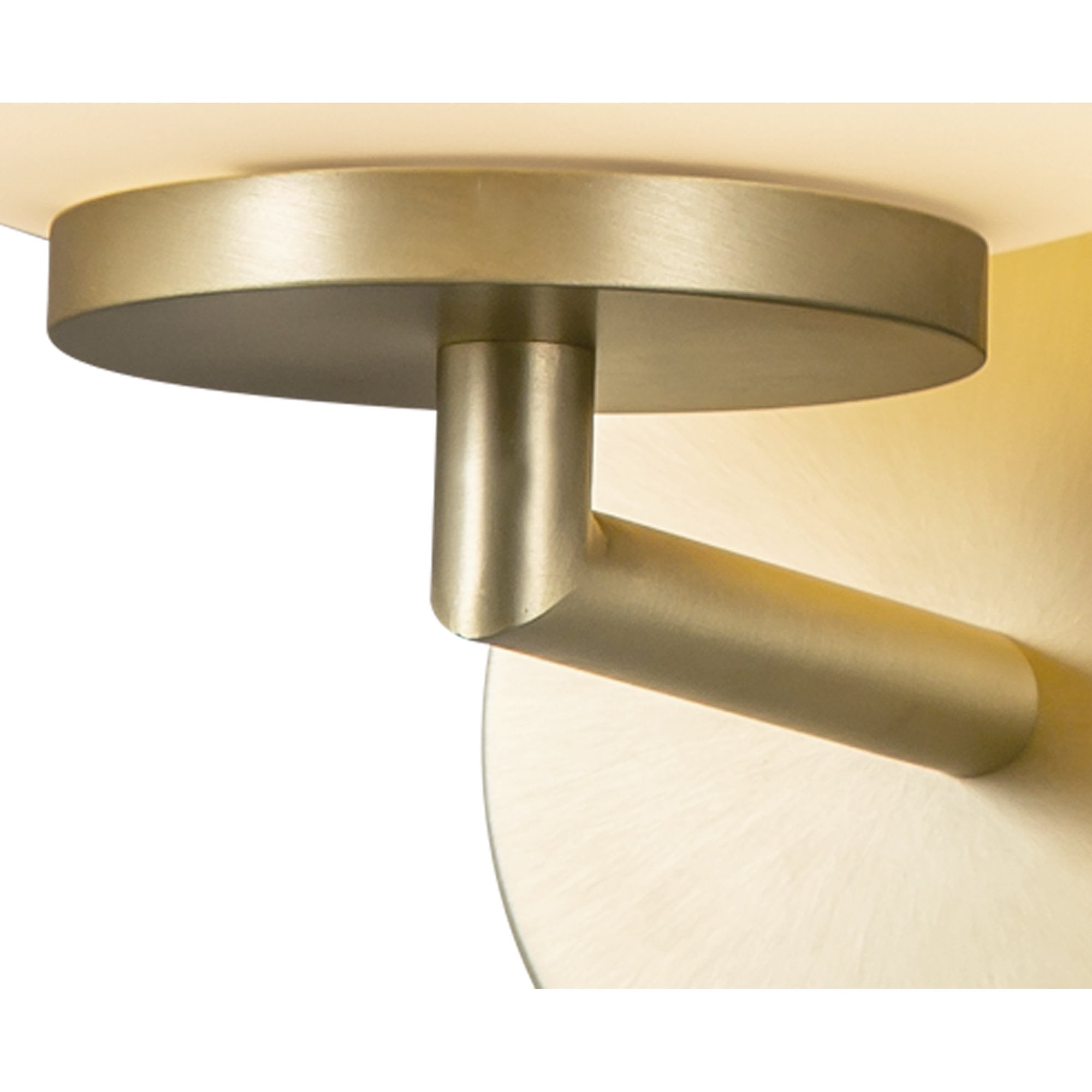 Fabula Littleton Small Single Oval Ball Wall Light - Satin Gold & Frosted White Glass
