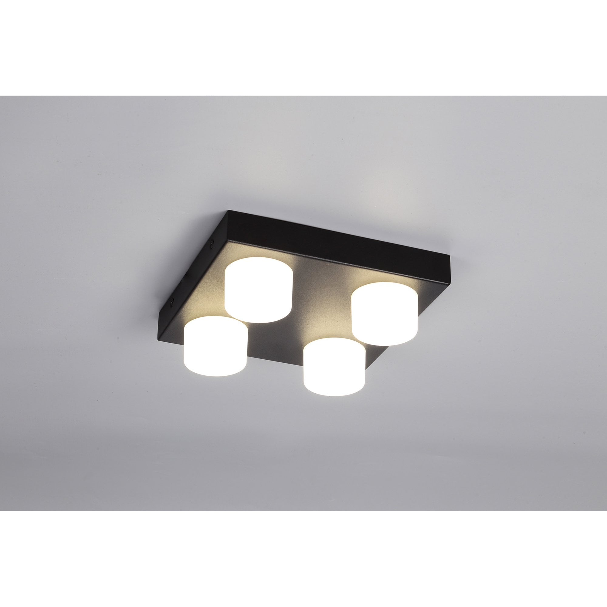 Fabula Lonsdale 4 Light Fixed LED Flush Light - Sand Black - IP44