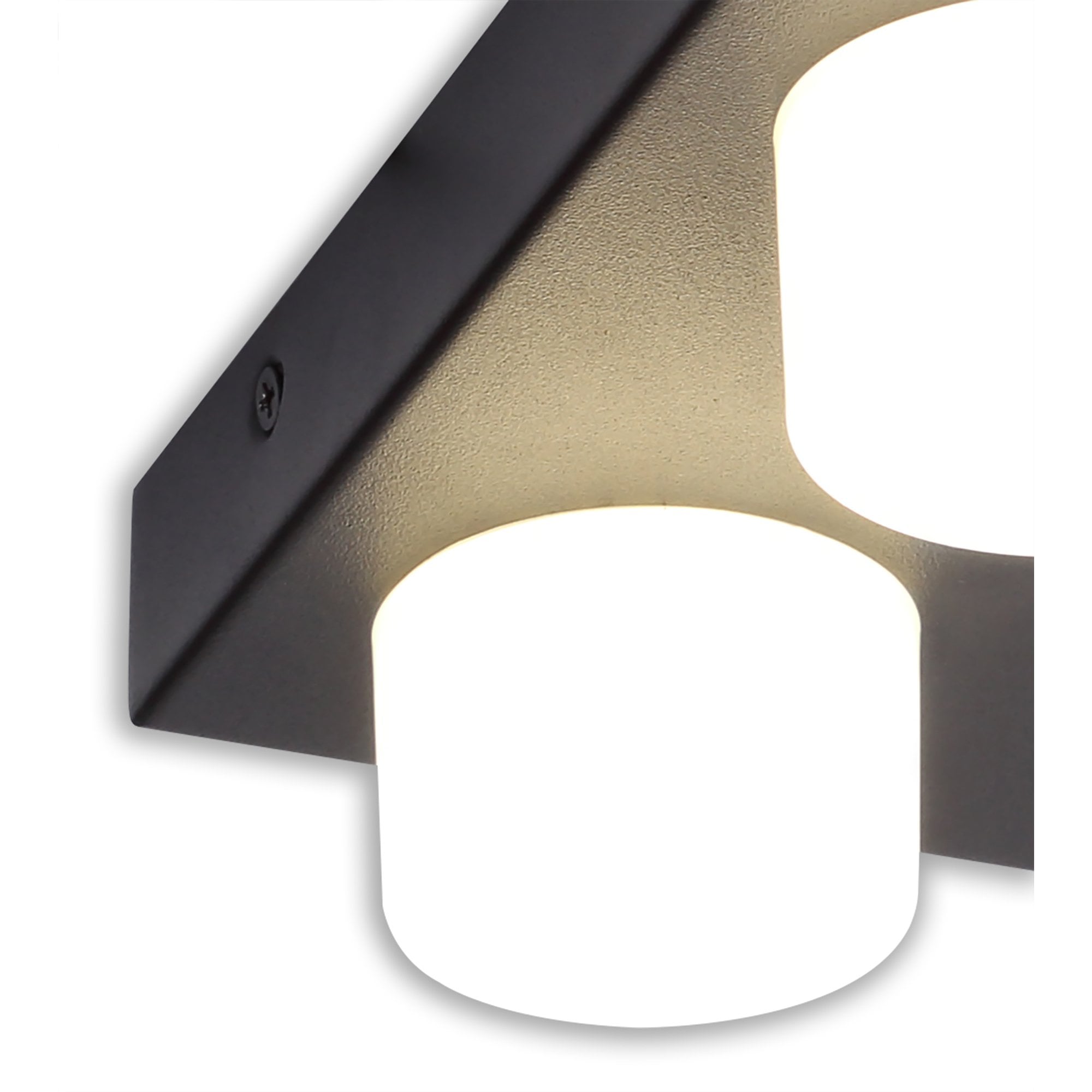 Fabula Lonsdale 4 Light Fixed LED Flush Light - Sand Black - IP44