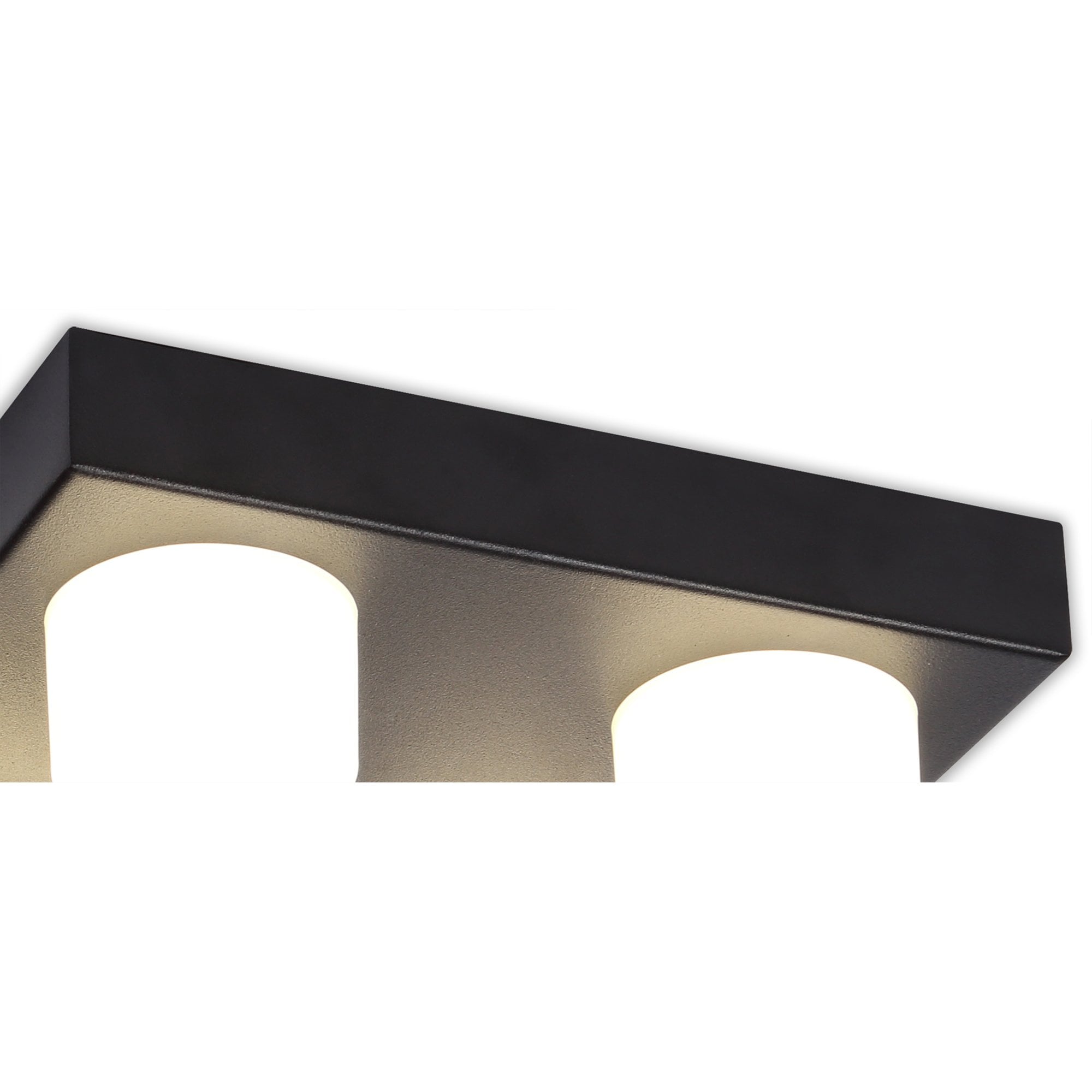 Fabula Lonsdale 4 Light Fixed LED Flush Light - Sand Black - IP44