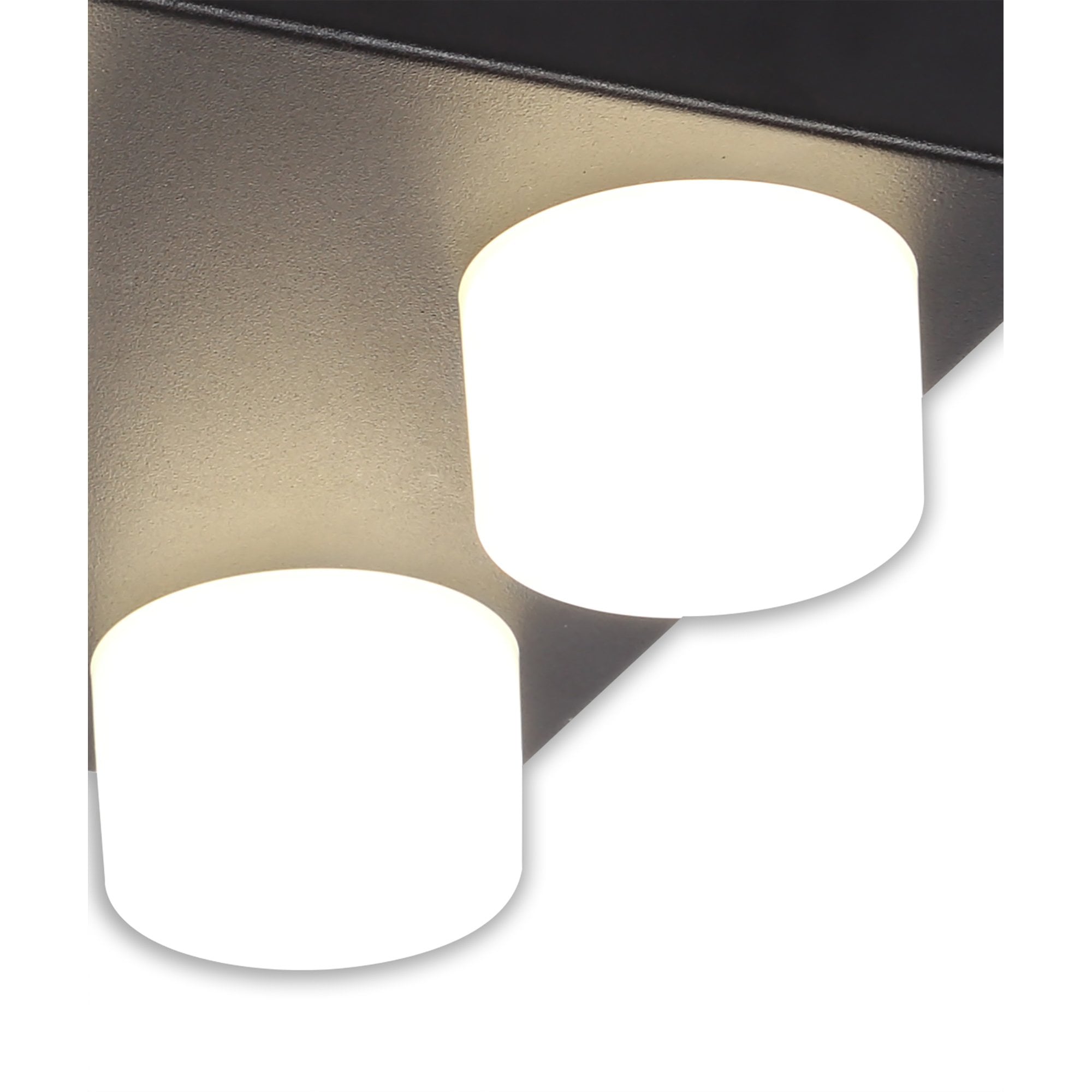Fabula Lonsdale 4 Light Fixed LED Flush Light - Sand Black - IP44