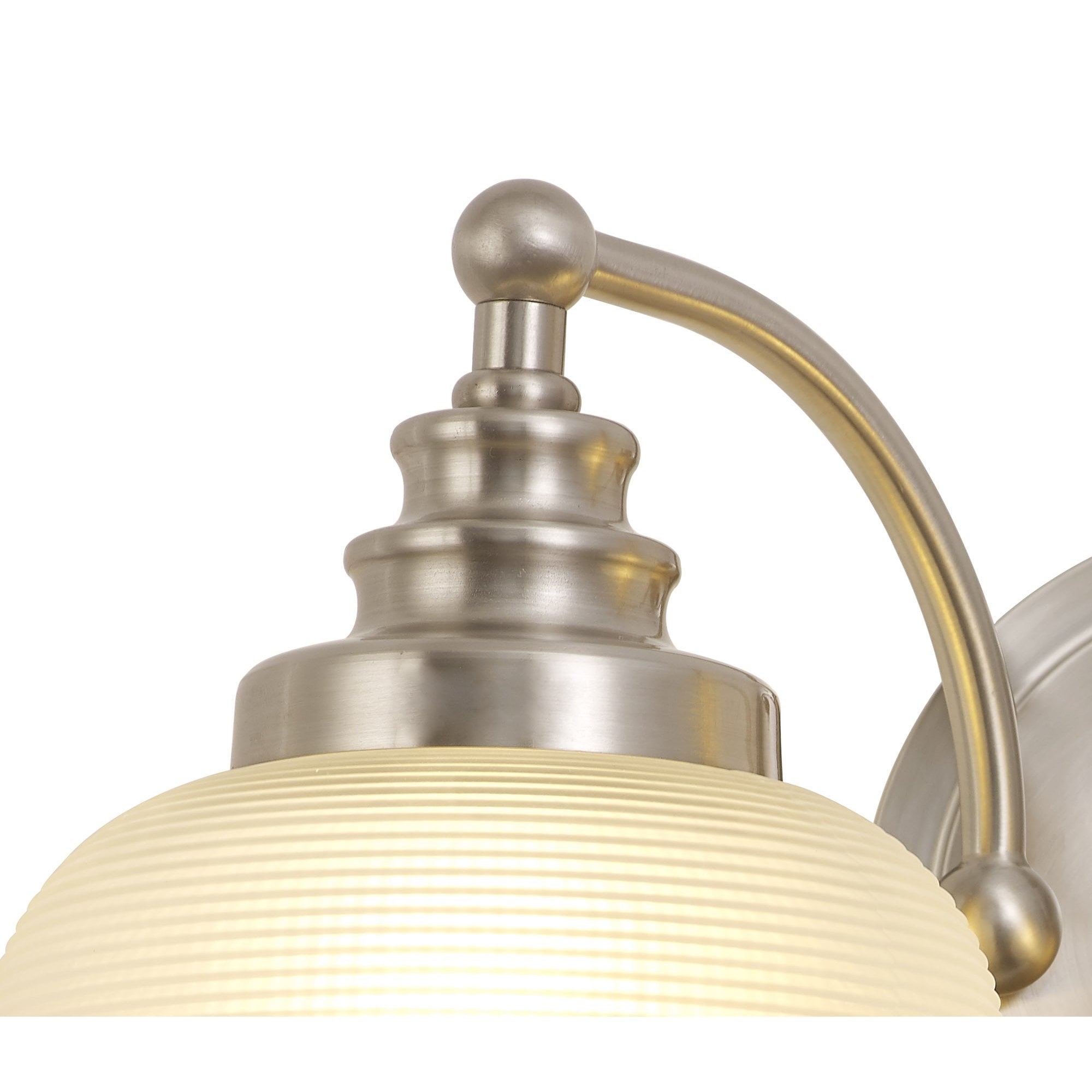 Fabula Maida 2 Light Wall Lamp - Satin Nickel & Frosted Glass