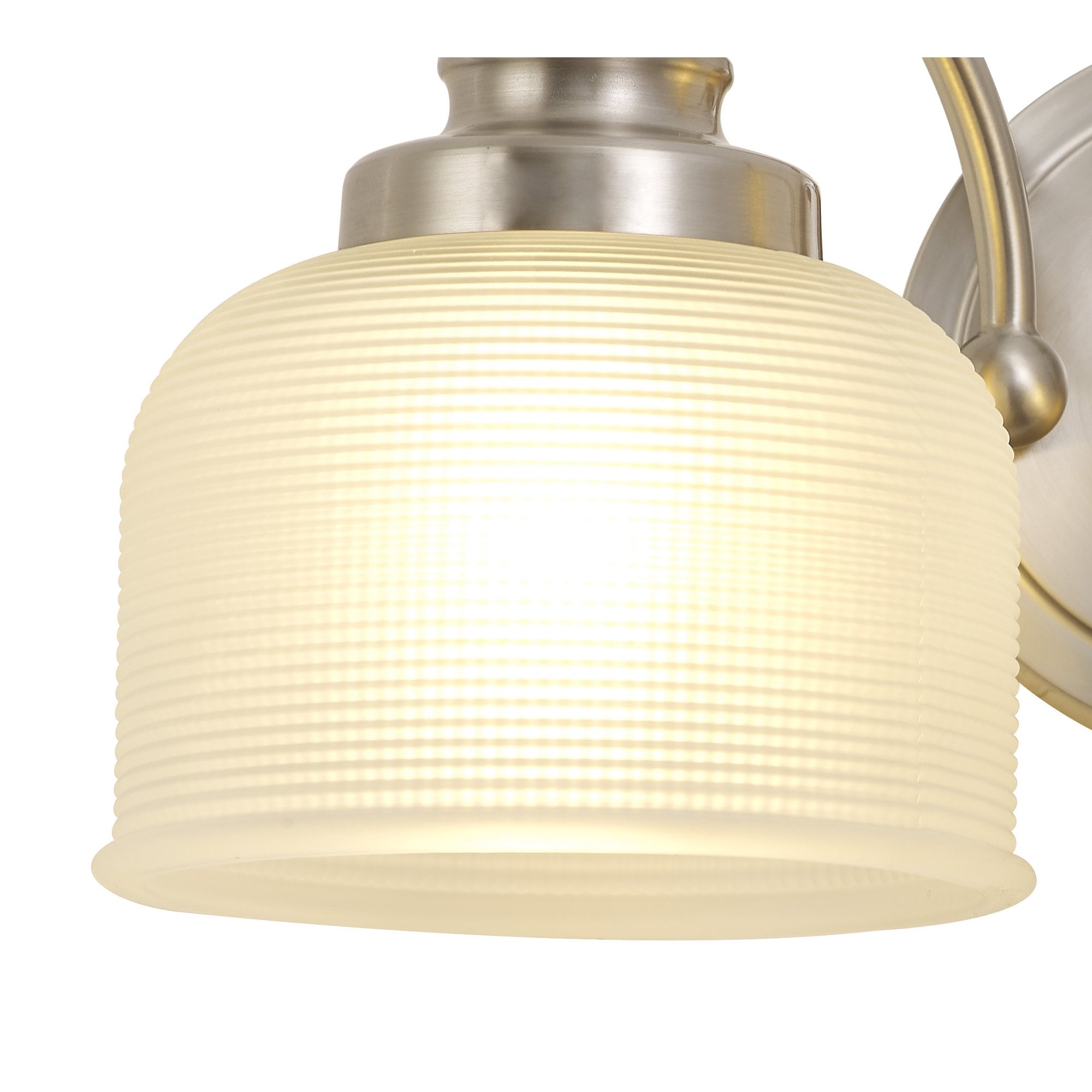 Fabula Maida 2 Light Wall Lamp - Satin Nickel & Frosted Glass