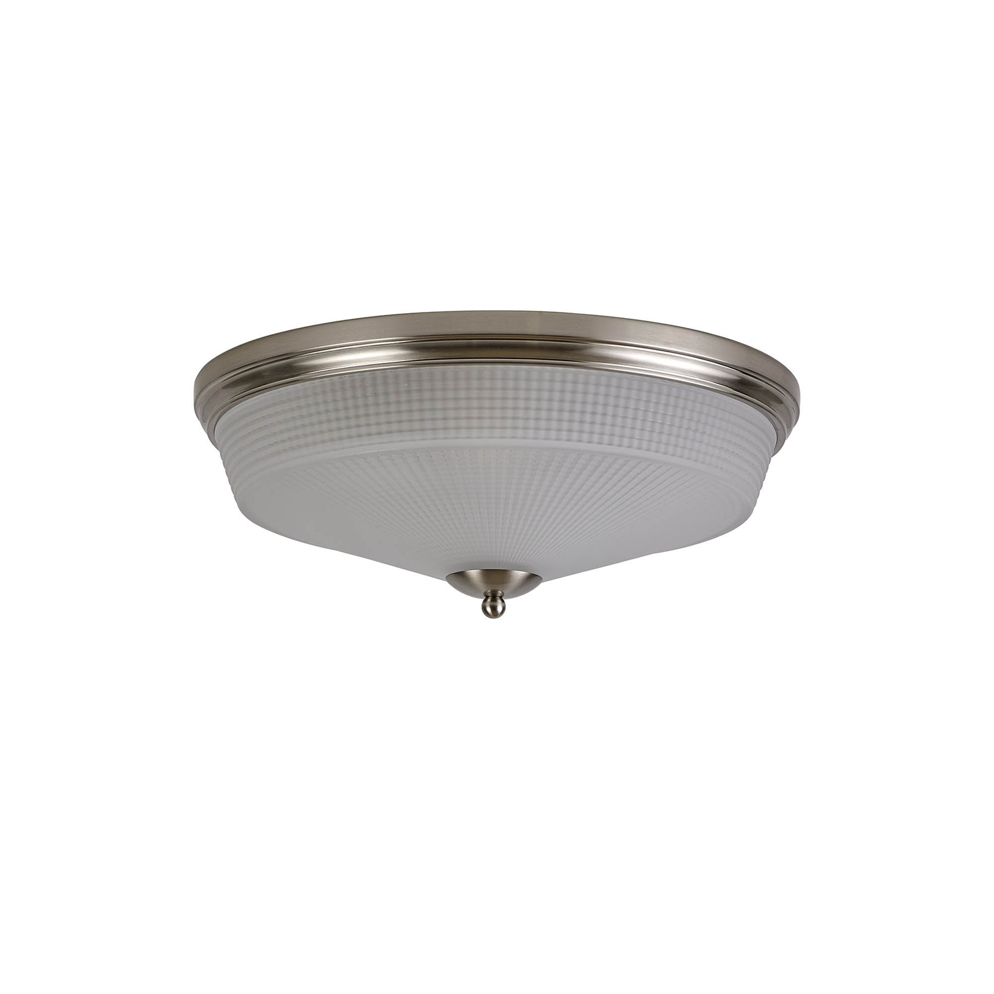 Fabula Maida 3 Light Flush Light - Satin Nickel & Frosted Glass