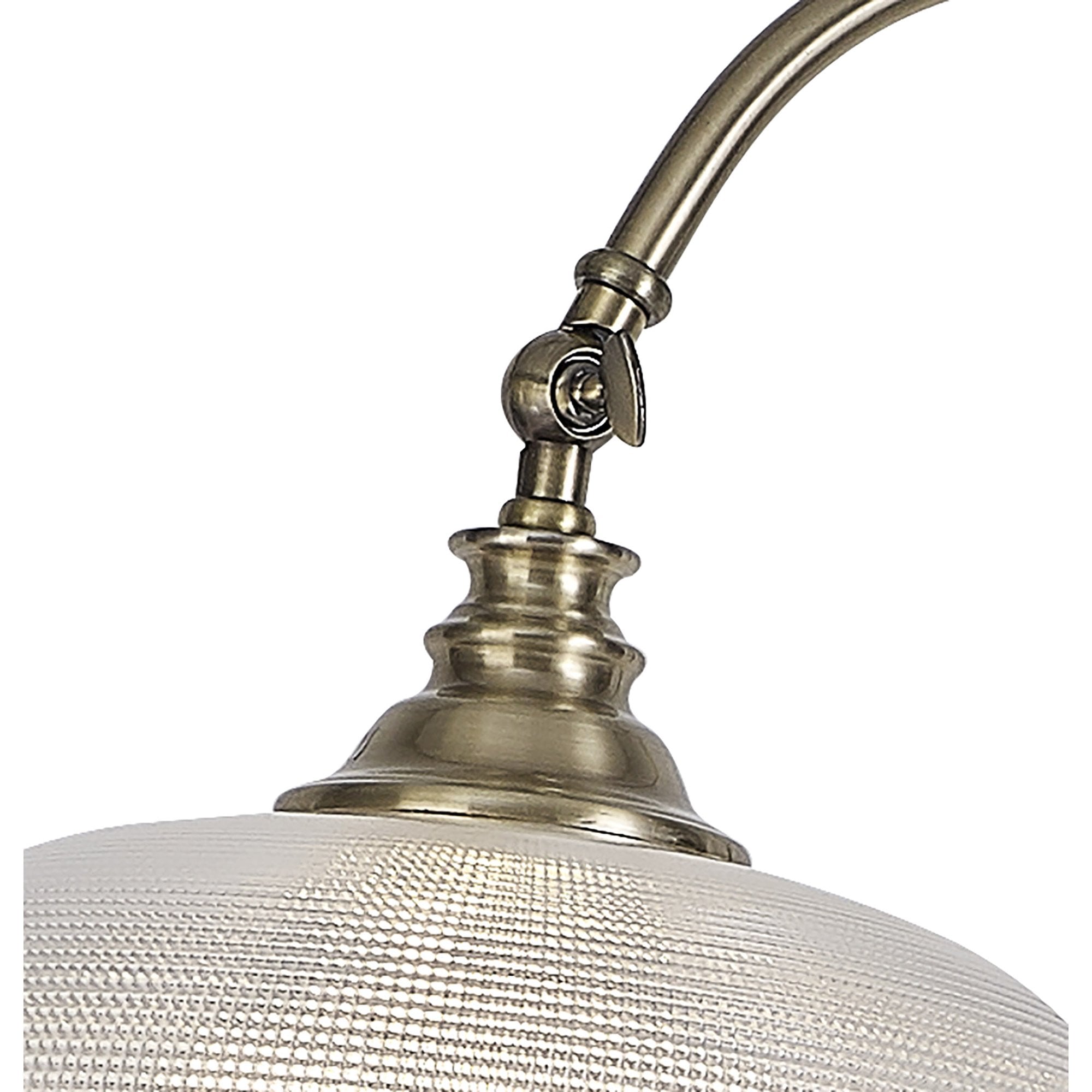 Fabula Maida Single Floor Lamp - Antique Brass & Prismatic Glass