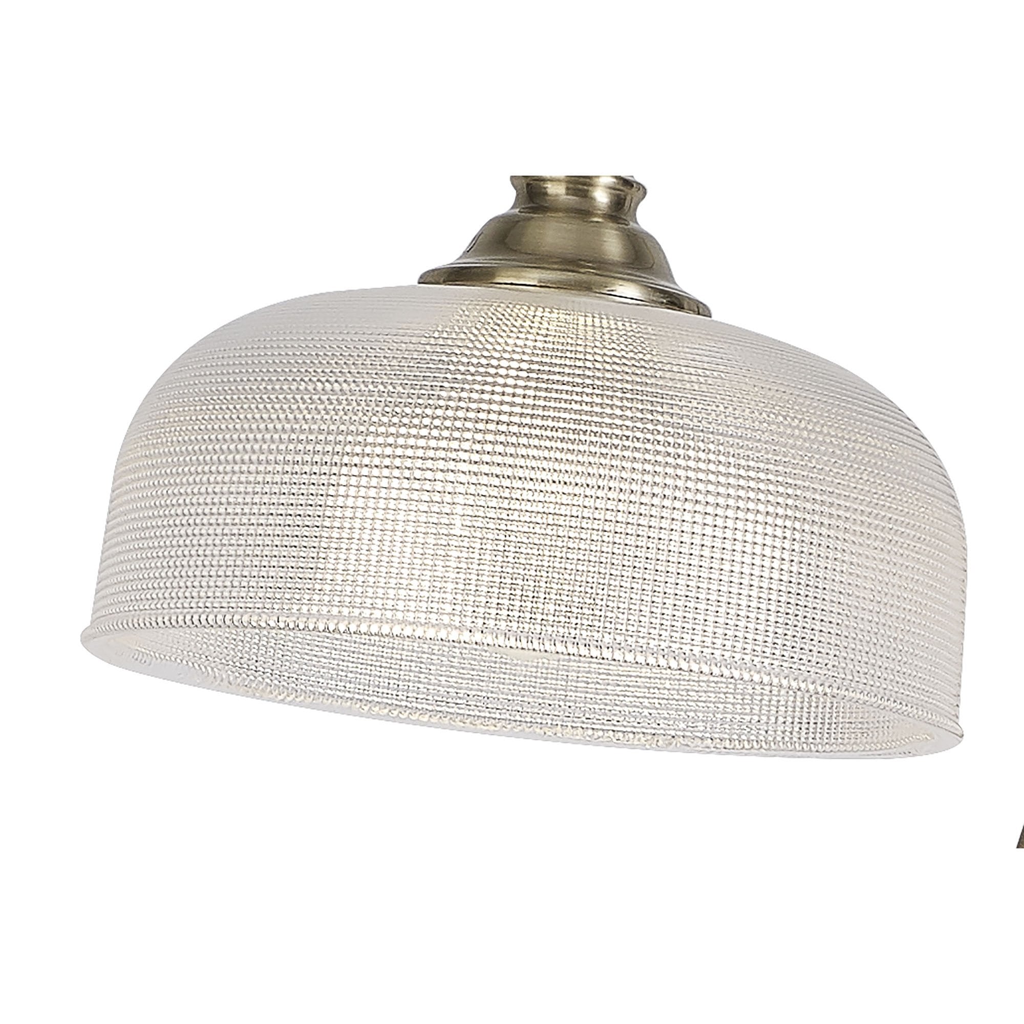 Fabula Maida Single Floor Lamp - Antique Brass & Prismatic Glass