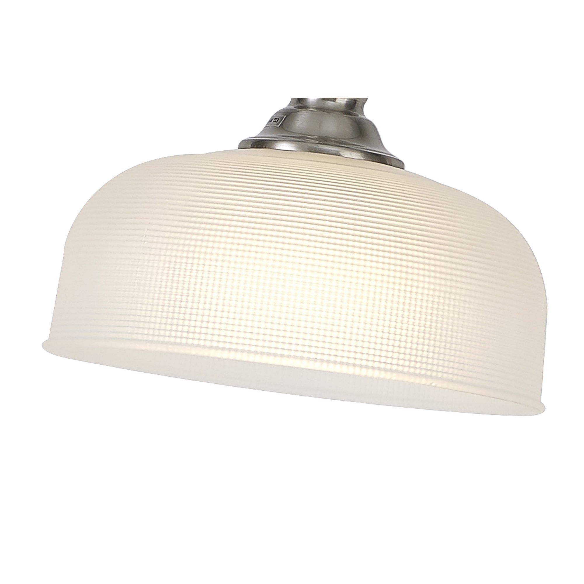 Fabula Maida Single Floor Lamp - Satin Nickel & Frosted Glass