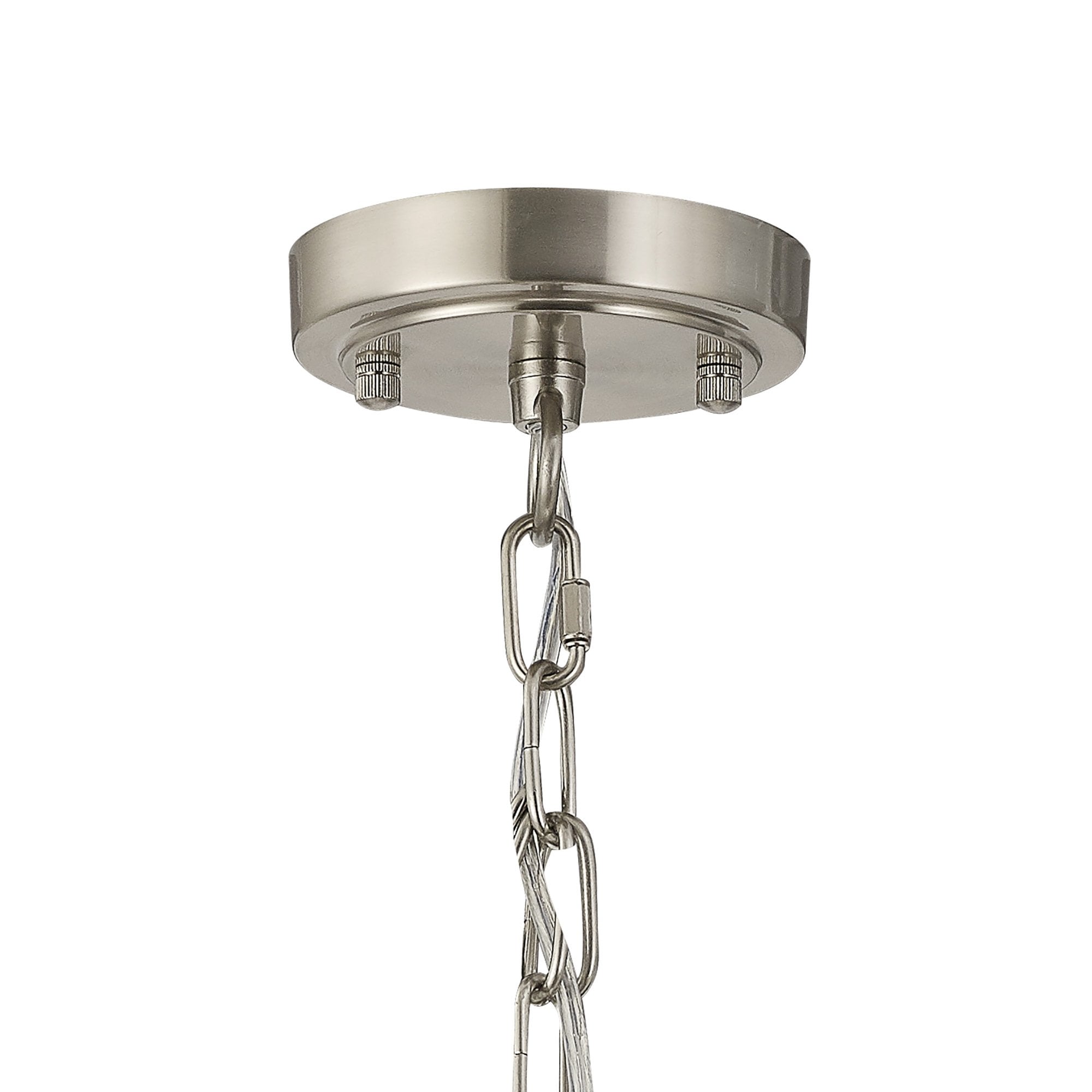 Fabula Maida Single Flush/Pendant - Satin Nickel & Frosted Glass