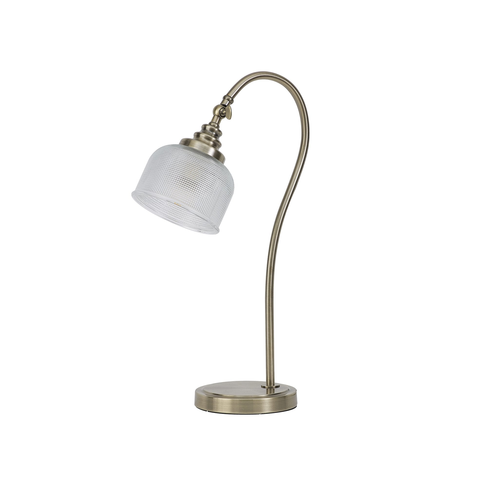 Fabula Maida Single Table Lamp - Antique Brass & Prismatic Glass