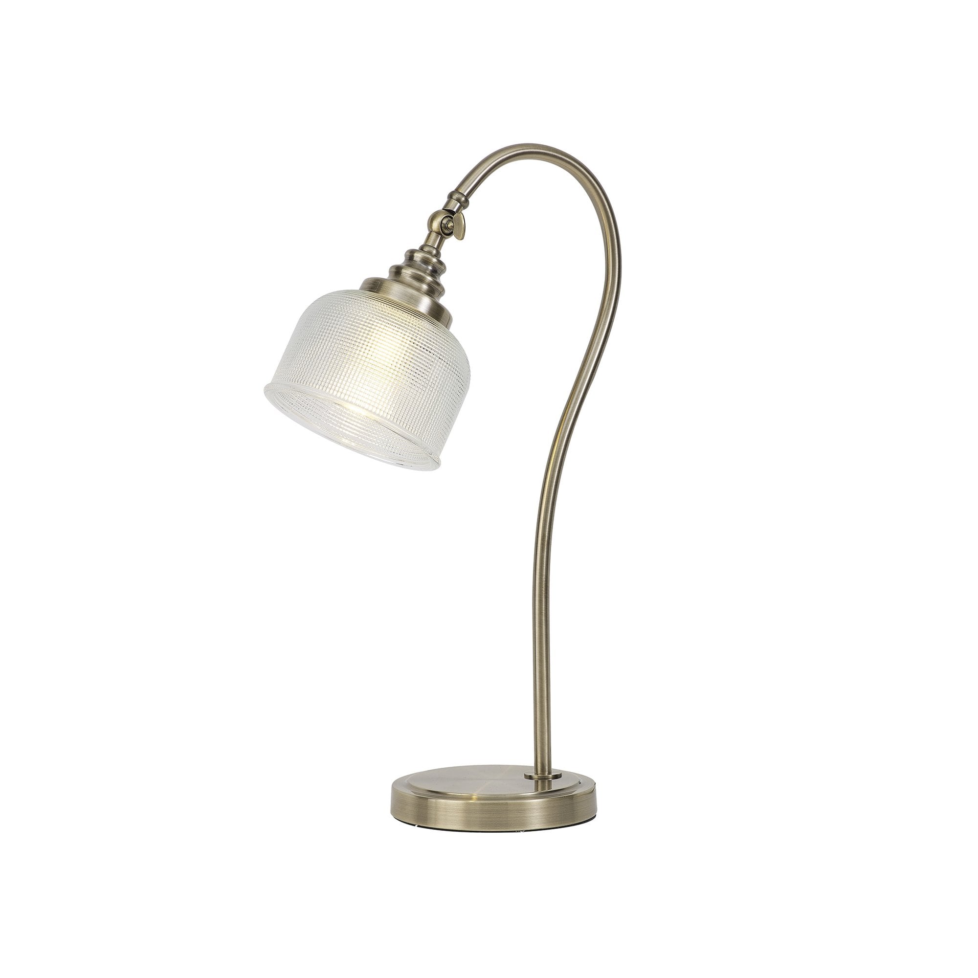 Fabula Maida Single Table Lamp - Antique Brass & Prismatic Glass