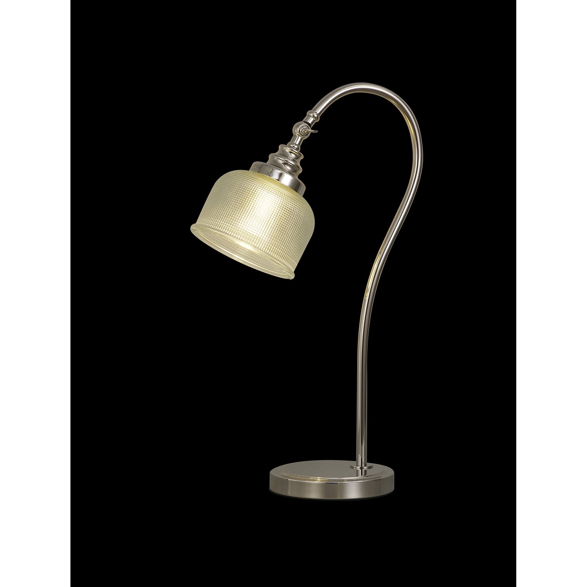 Fabula Maida Single Table Lamp - Polished Nickel & Prismatic Glass