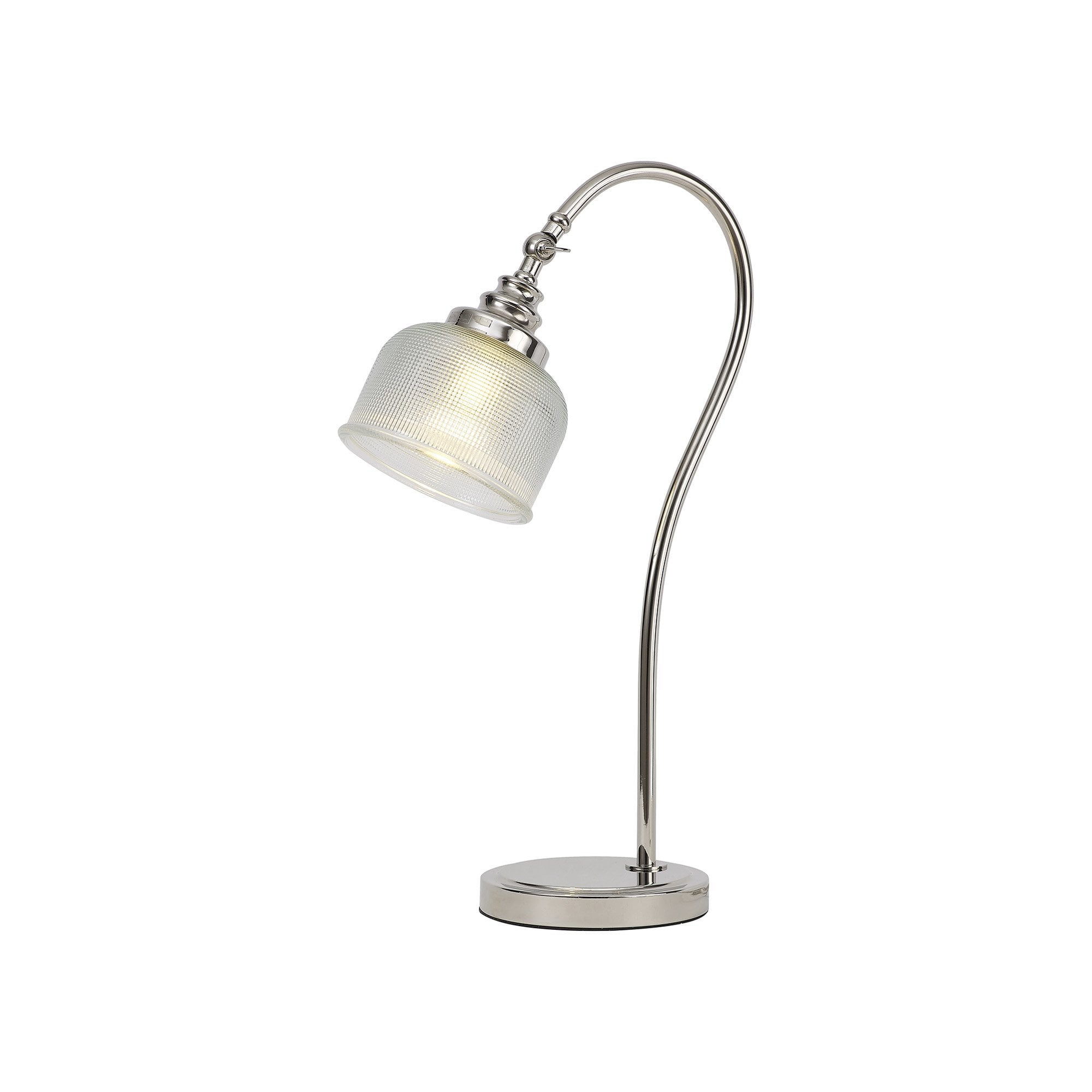 Fabula Maida Single Table Lamp - Polished Nickel & Prismatic Glass