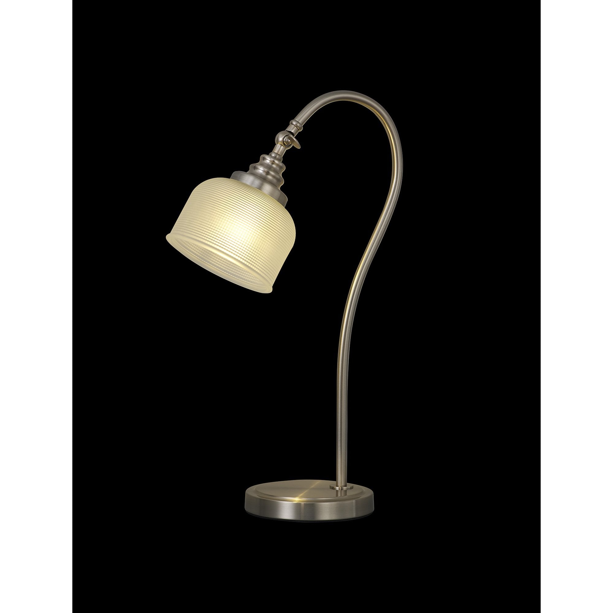 Fabula Maida Single Table Lamp - Satin Nickel & Frosted Glass