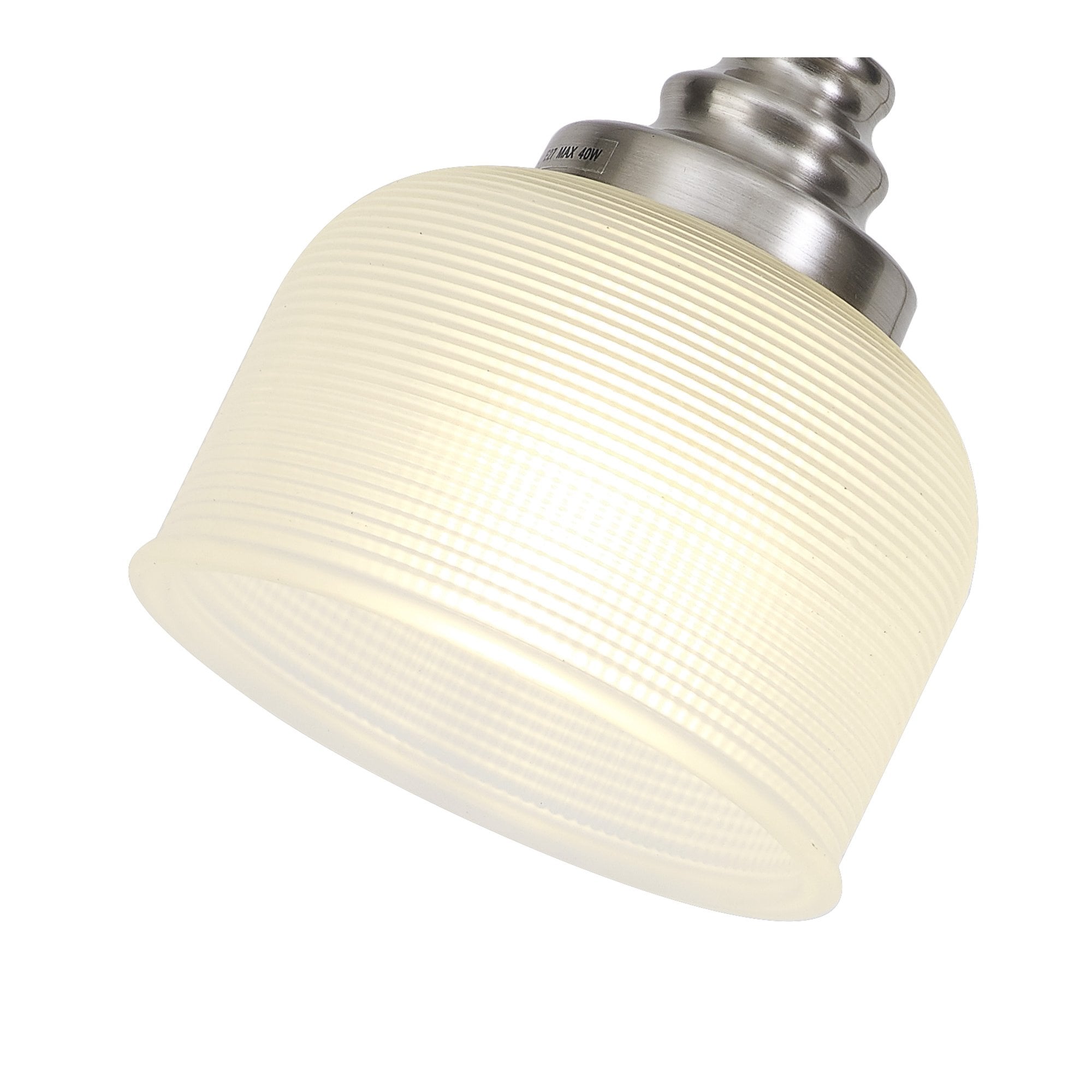 Fabula Maida Single Table Lamp - Satin Nickel & Frosted Glass