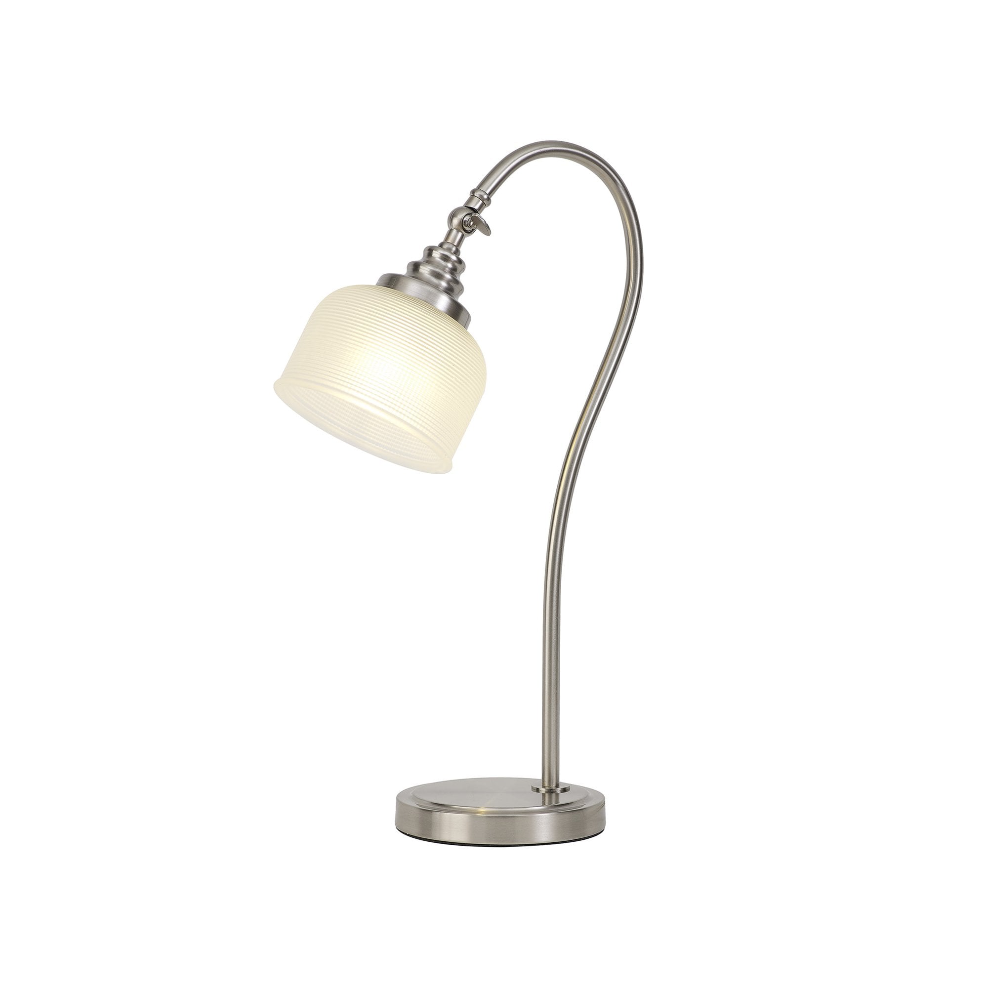 Fabula Maida Single Table Lamp - Satin Nickel & Frosted Glass