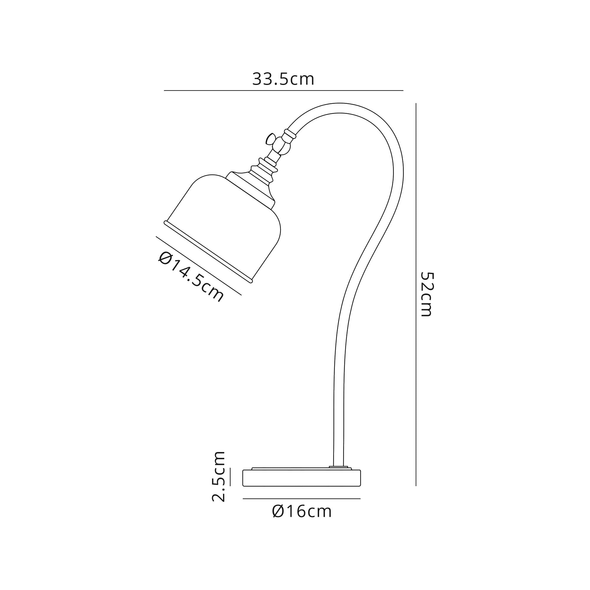 Fabula Maida Single Table Lamp - Satin Nickel & Frosted Glass