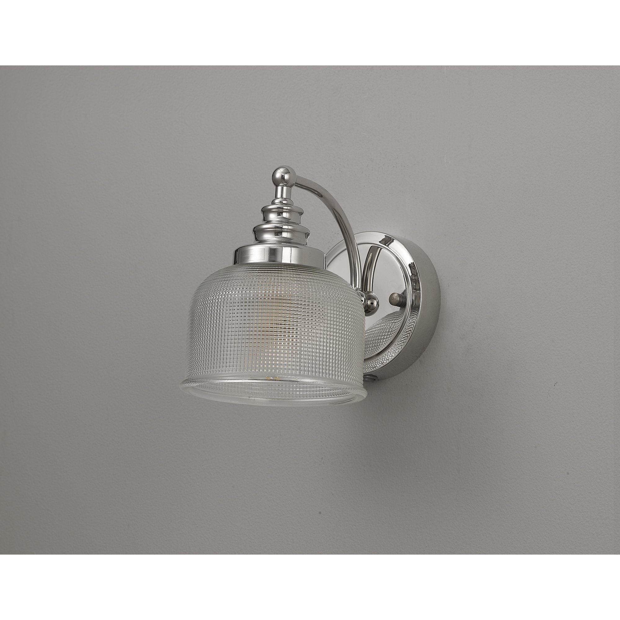 Fabula Maida Single Wall Lamp - Polished Nickel & Prismatic Glass