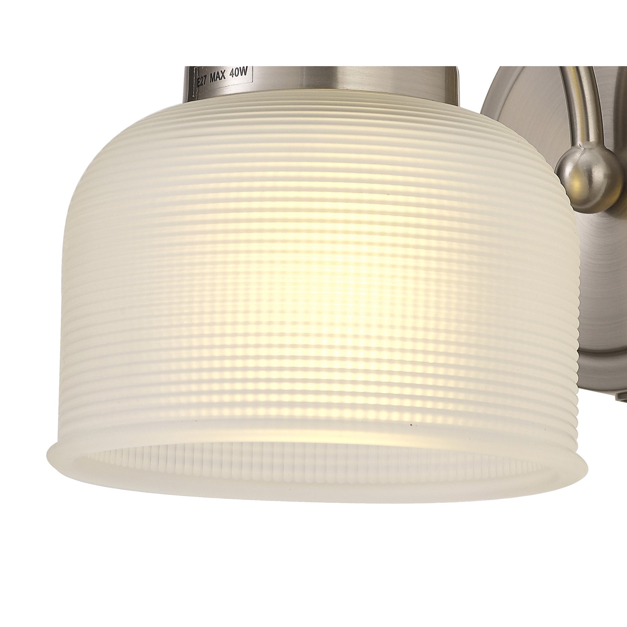 Fabula Maida Single Wall Lamp - Satin Nickel & Frosted Glass