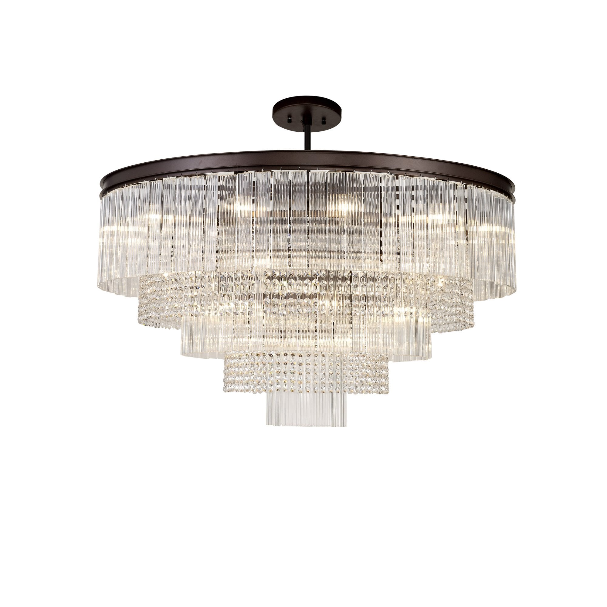Fabula Malford Large 27 Light 3-Tiered Pendant - Brown Oxide