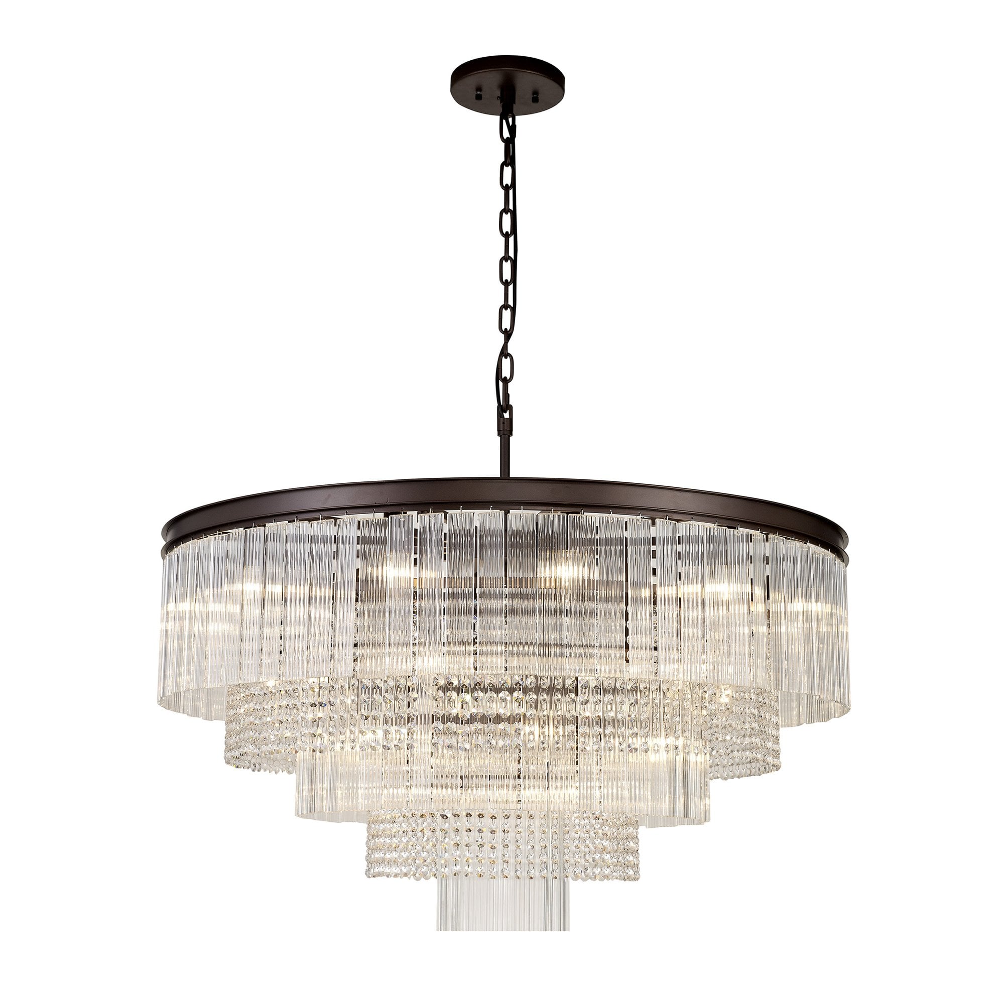 Fabula Malford Large 27 Light 3-Tiered Pendant - Brown Oxide