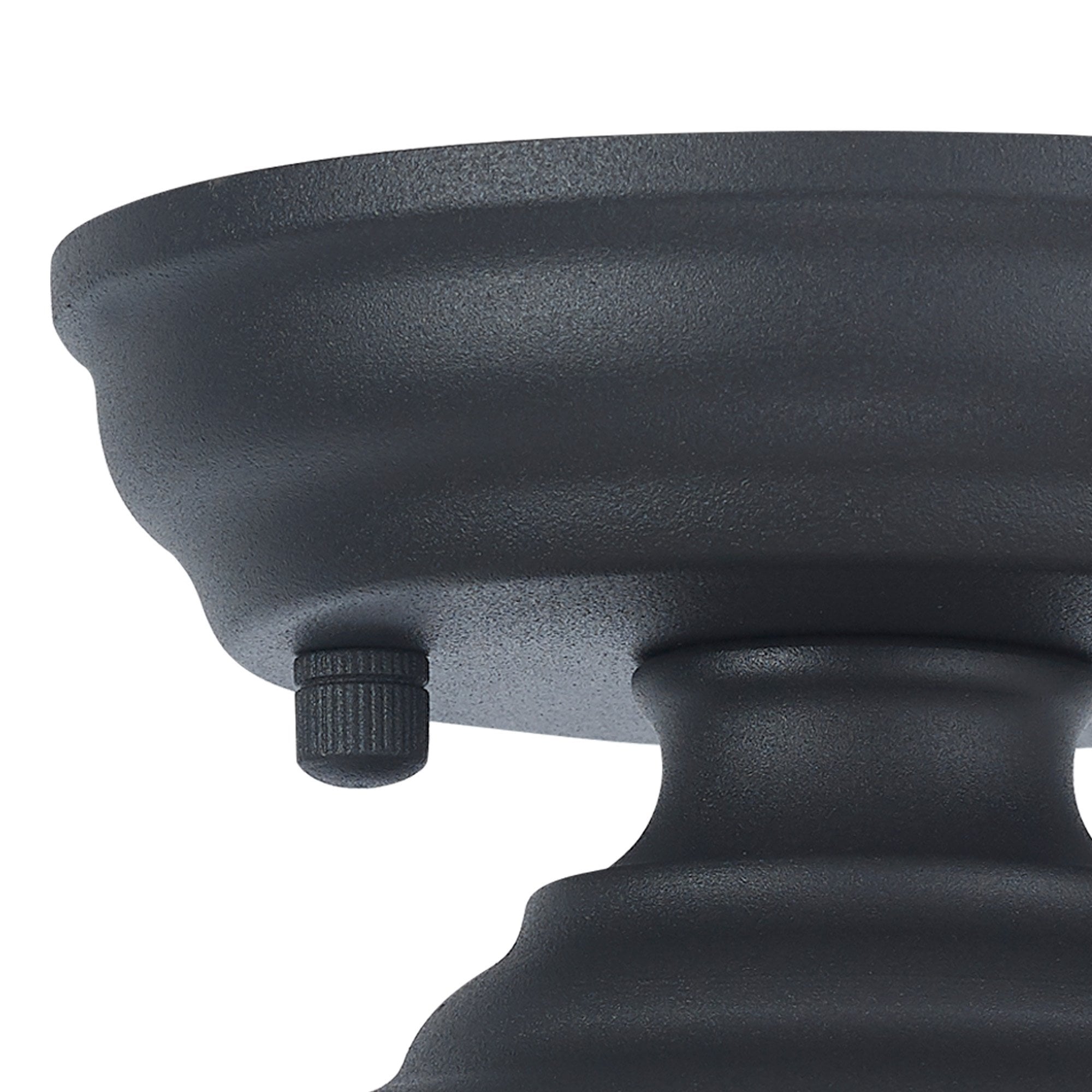 Fabula Mansfield Single Flush Light Kit - Graphite - Frame Only