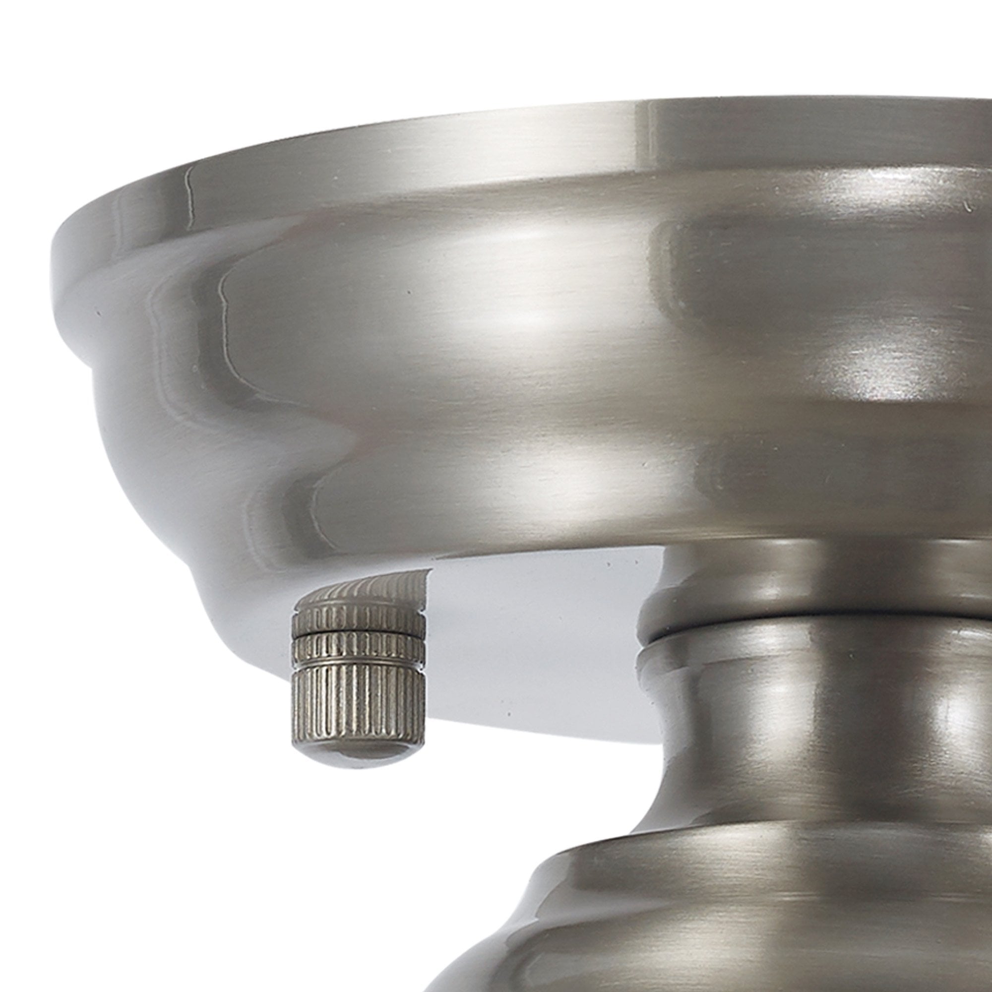 Fabula Mansfield Single Flush Light Kit - Satin Nickel - Frame Only