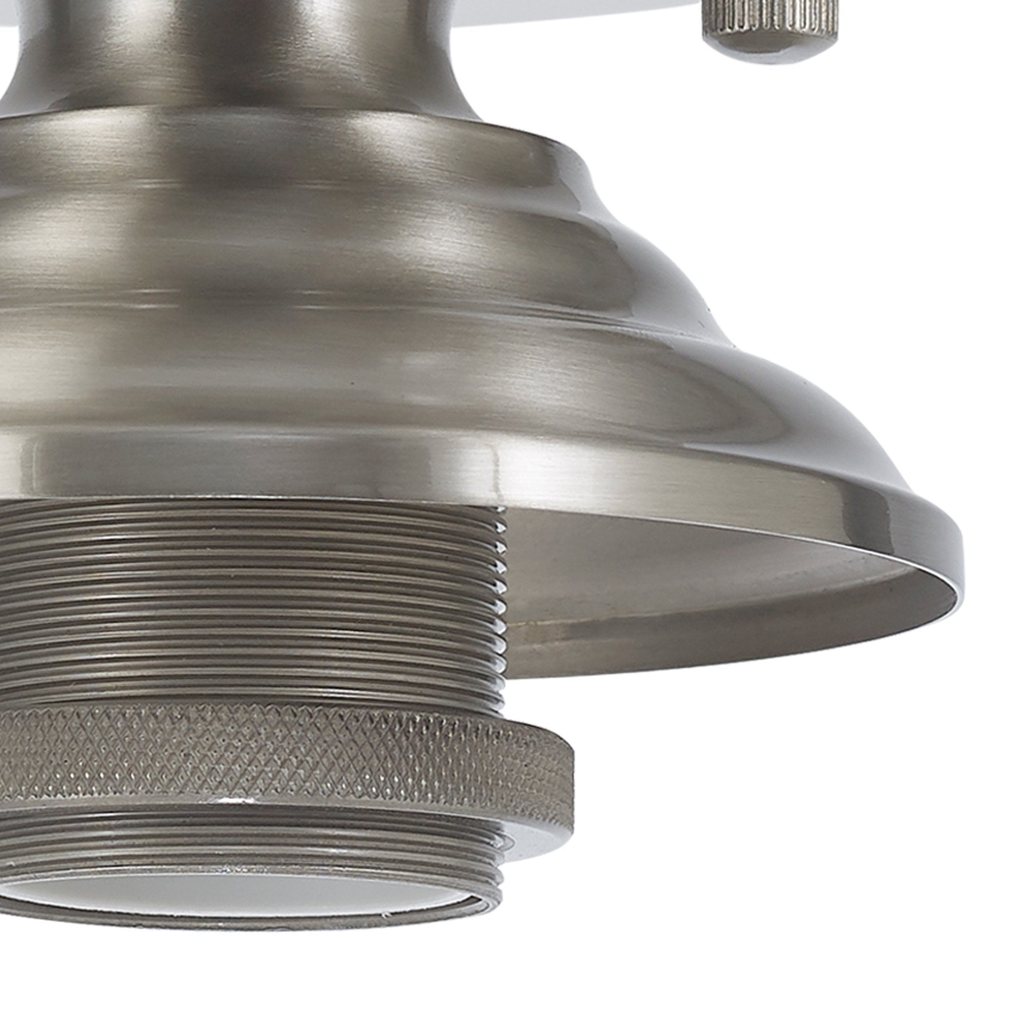 Fabula Mansfield Single Flush Light Kit - Satin Nickel - Frame Only