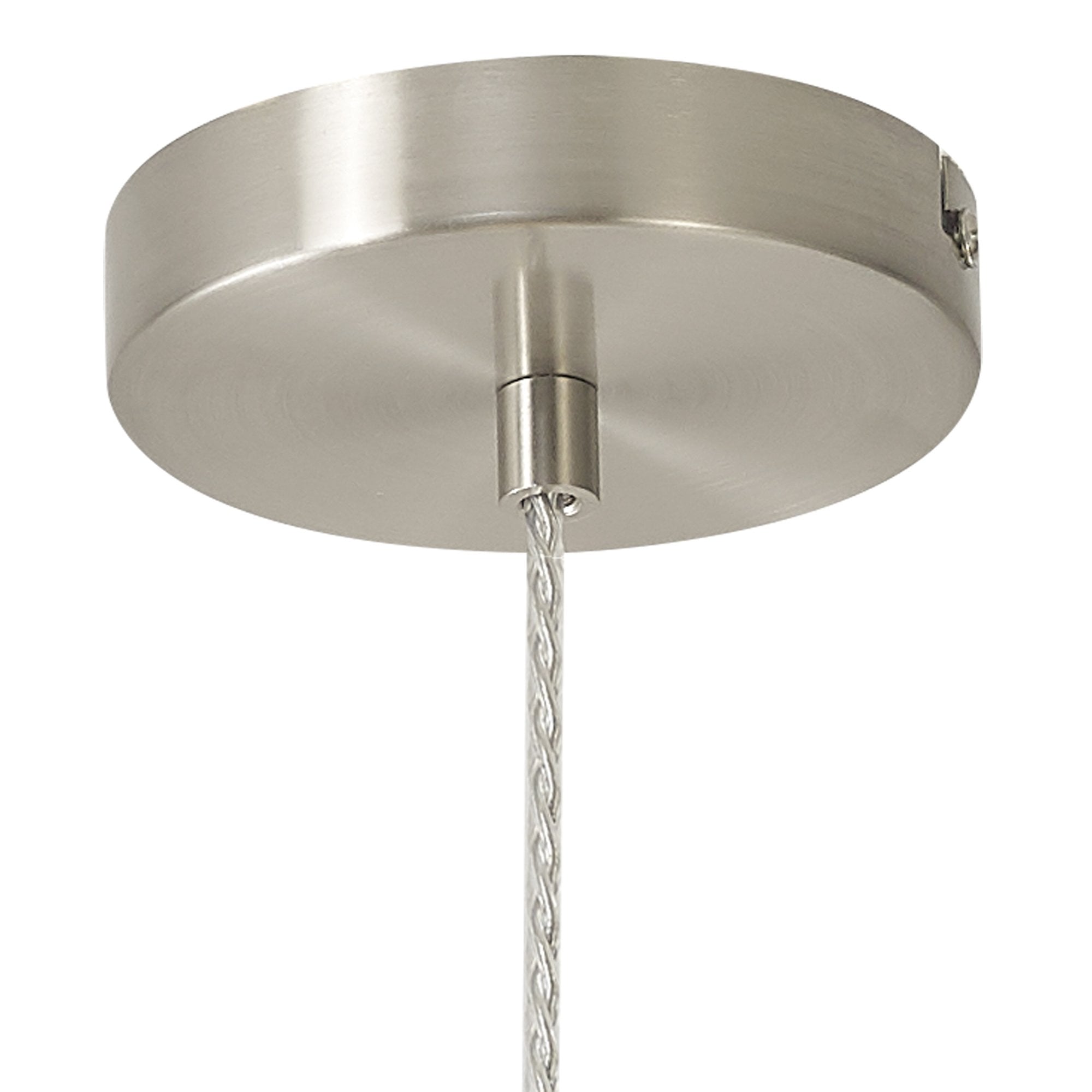 Fabula Maple Narrow Pendant - Satin Nickel & Opal Glass