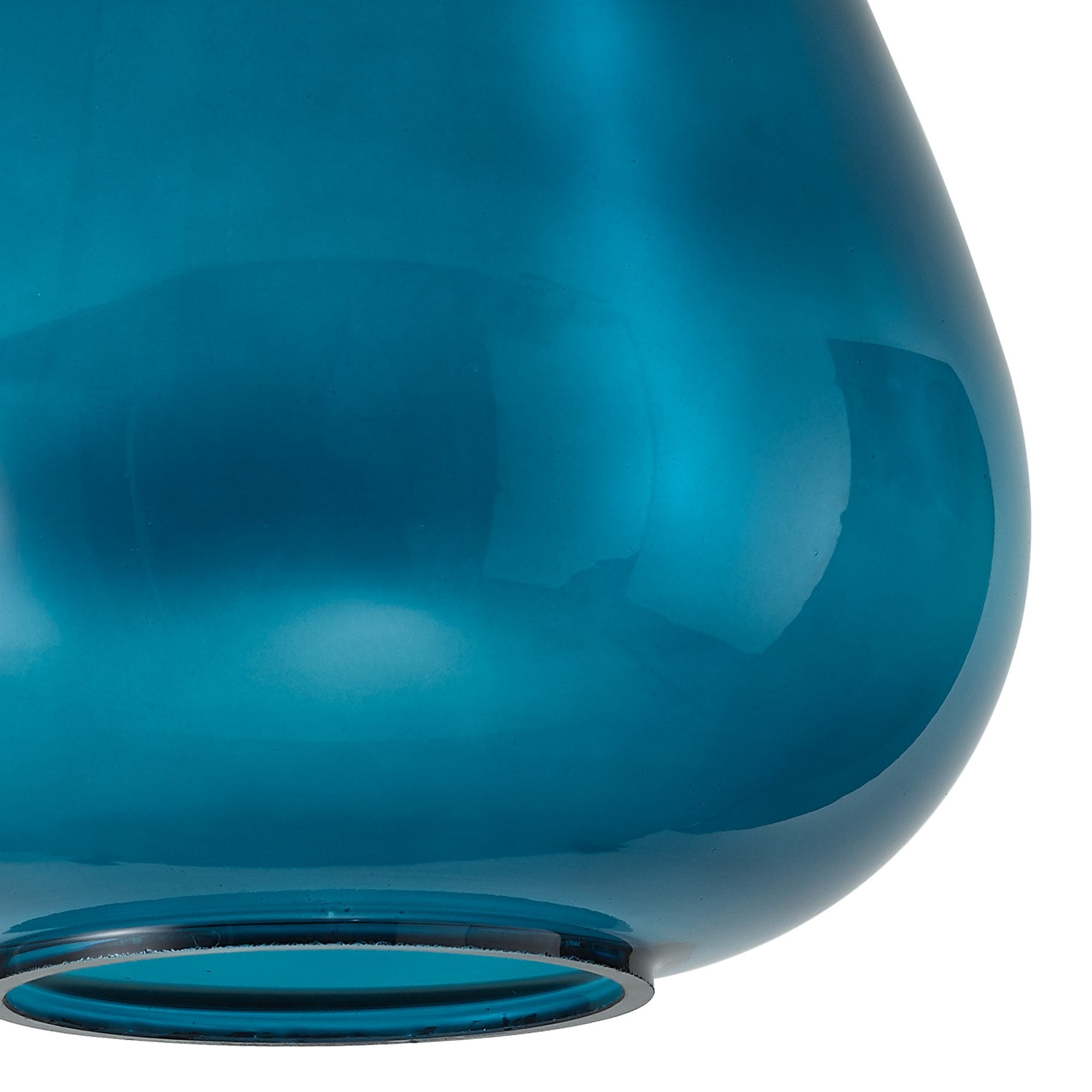Fabula Maple Narrow Shade - Teal Blue Glass - Shade Only