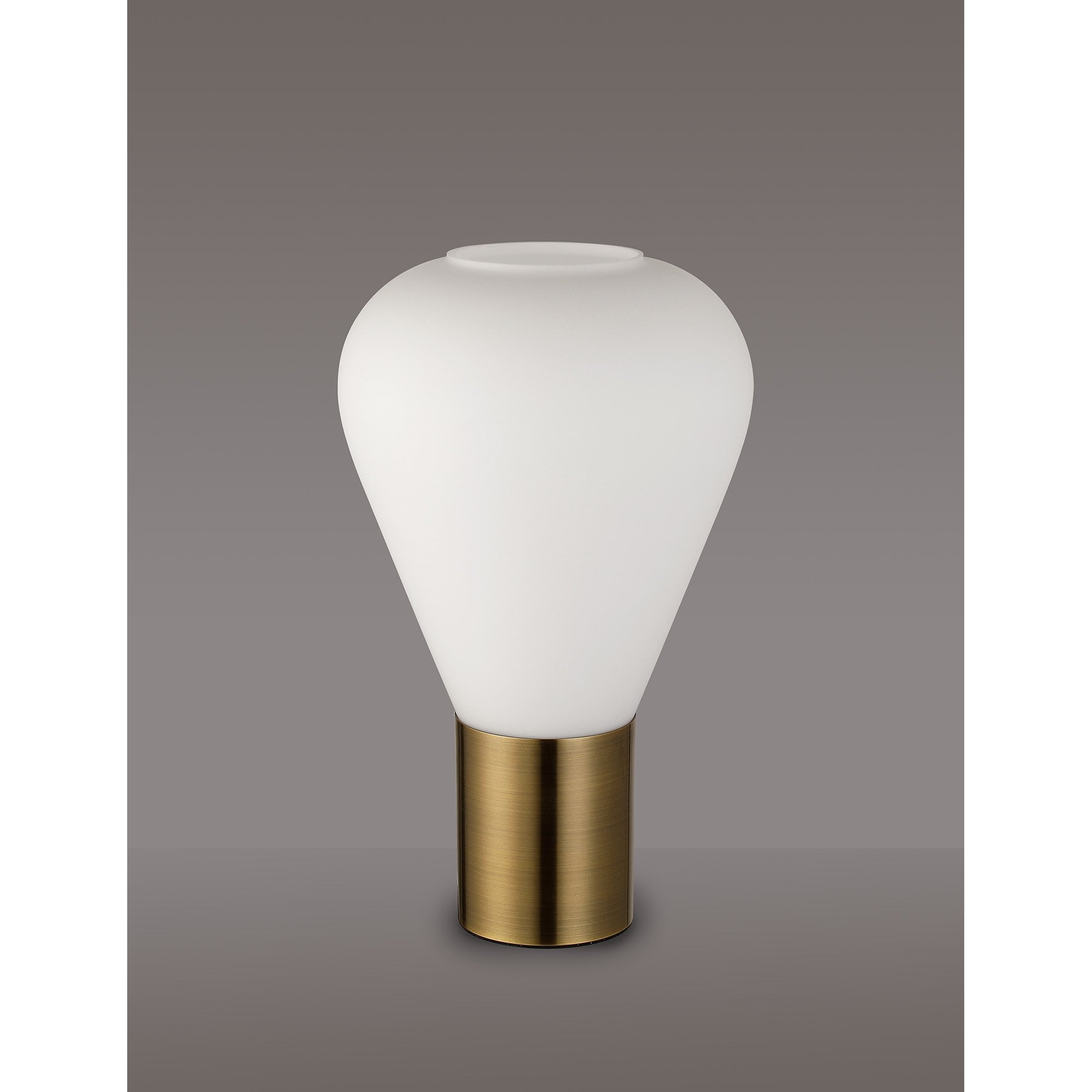 Fabula Maple Narrow Table Lamp - Antique Brass & Opal Glass