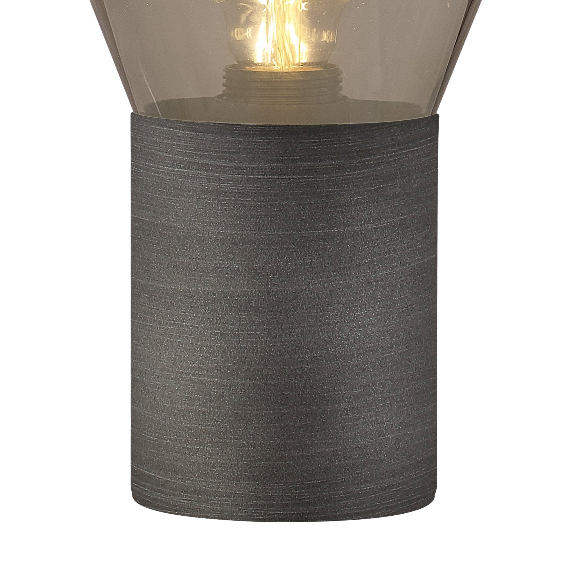 Fabula Maple Narrow Table Lamp - Pewter & Smoke Plated Glass