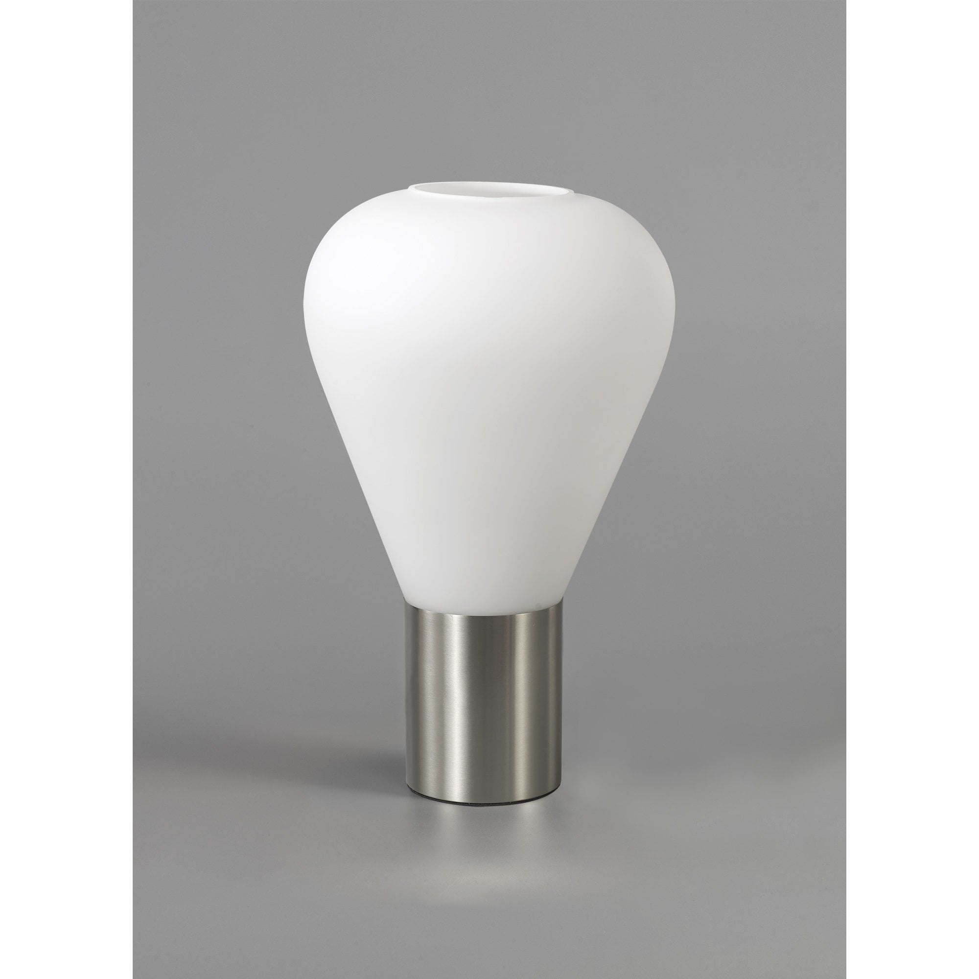 Fabula Maple Narrow Table Lamp - Satin Nickel & Opal Glass